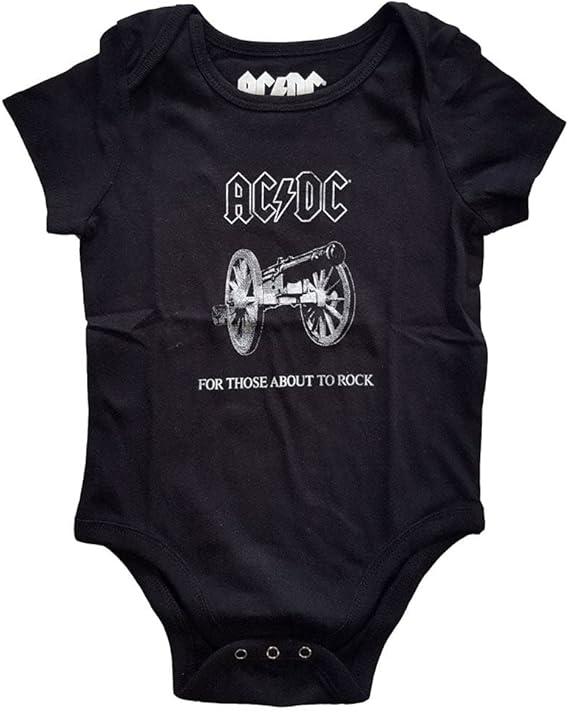 AC/DC Cannon Baby One Piece About to Rock Gift