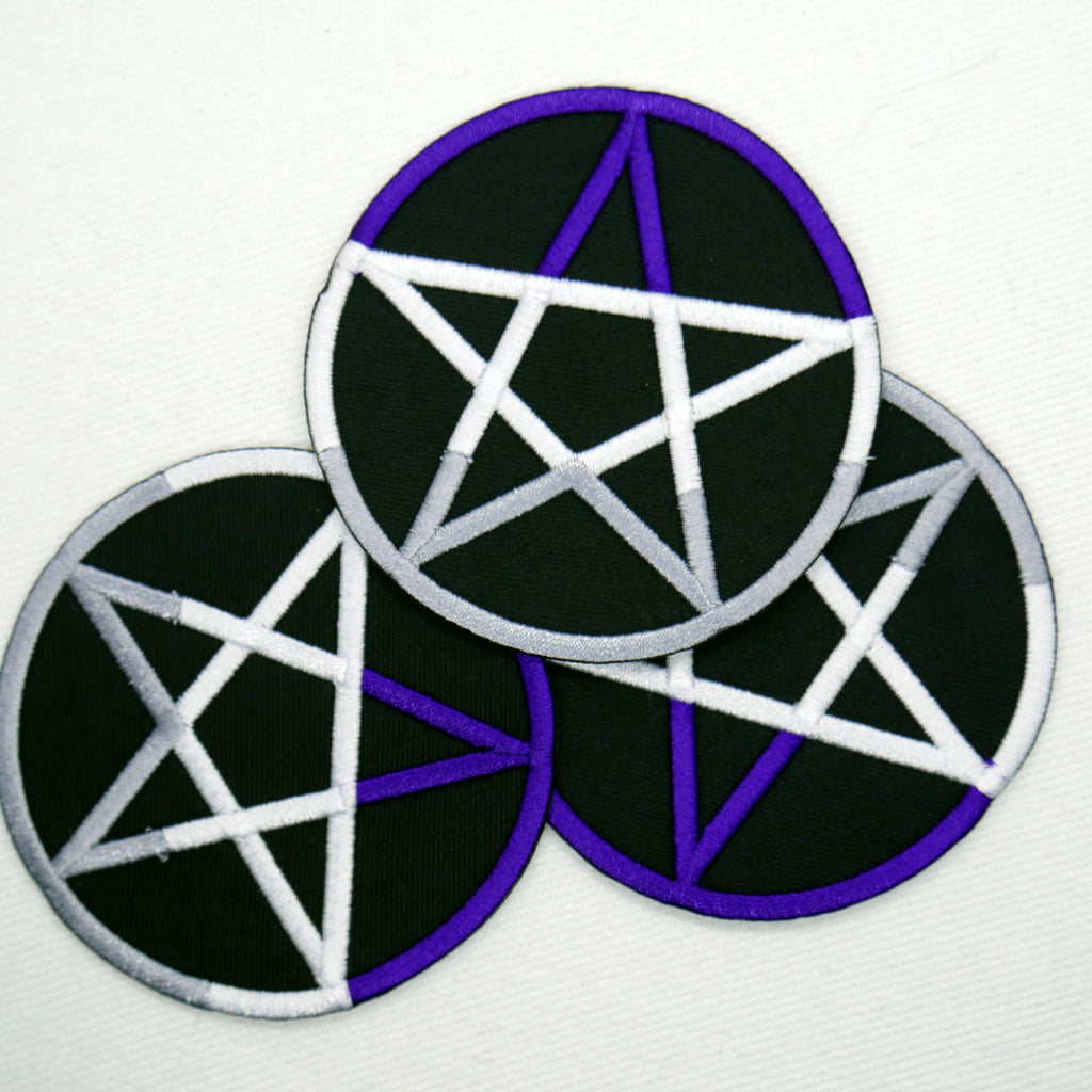 Asexual Pride Pentagram Patch
