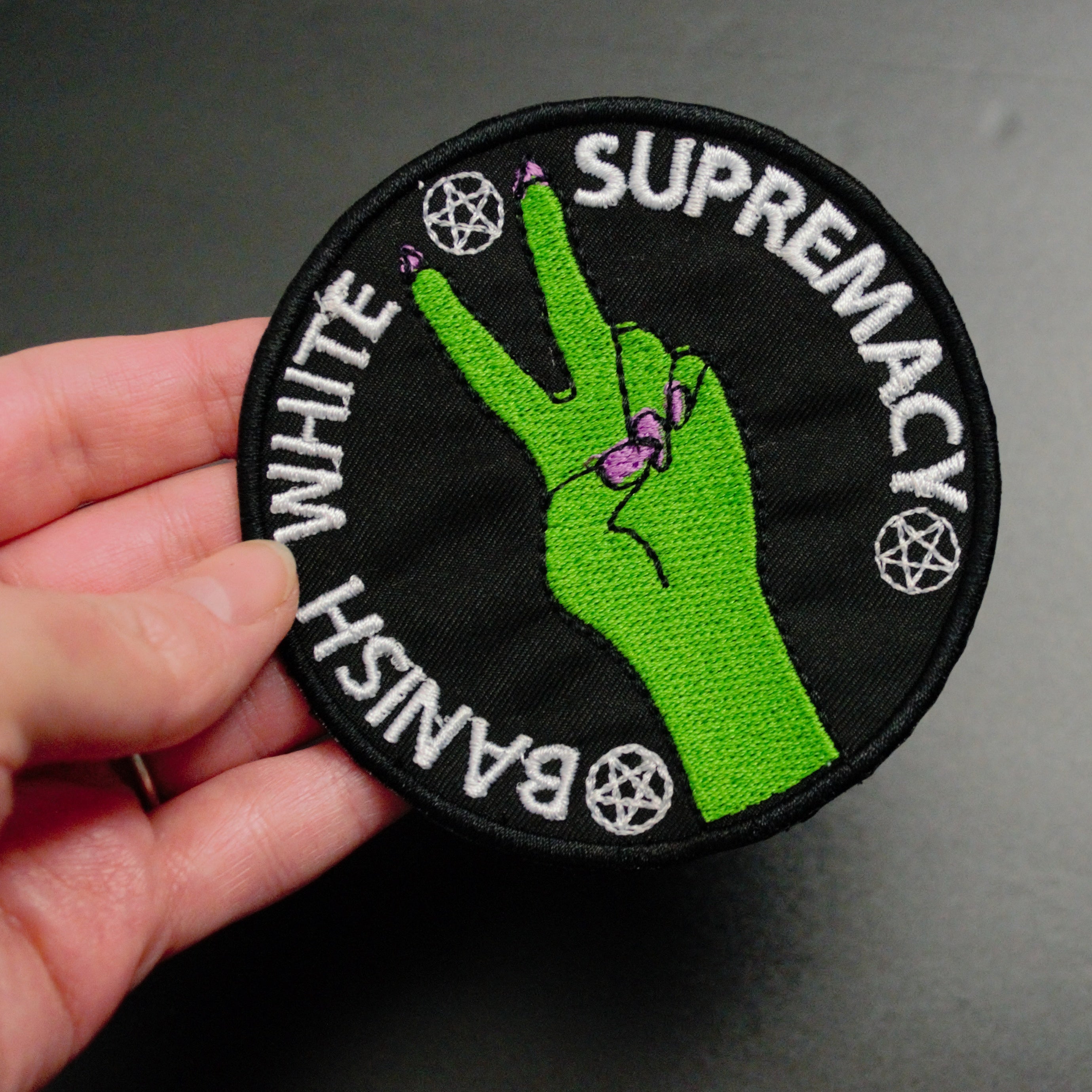 Banish White Supremacy Witch Patch