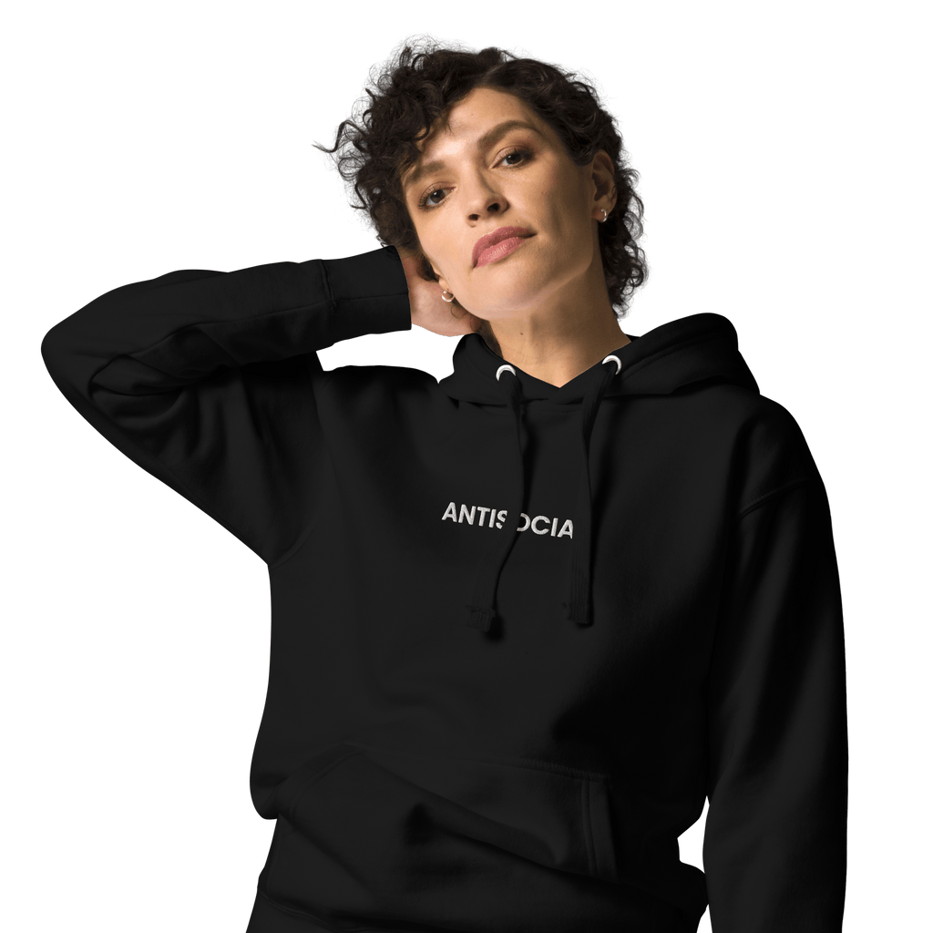 Antisocial Embroidered Hoodie