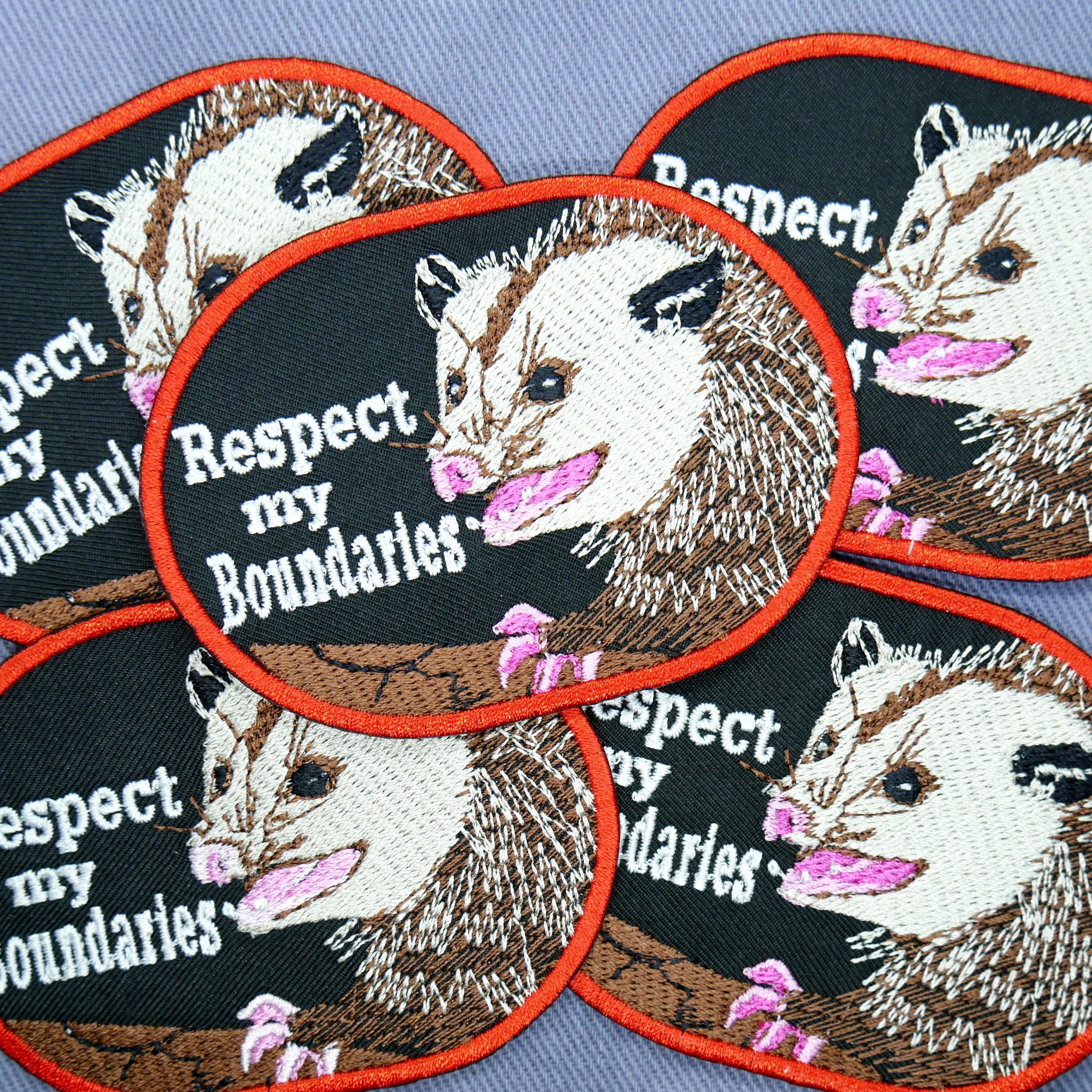 Respect my Boundaries Opossum Patch