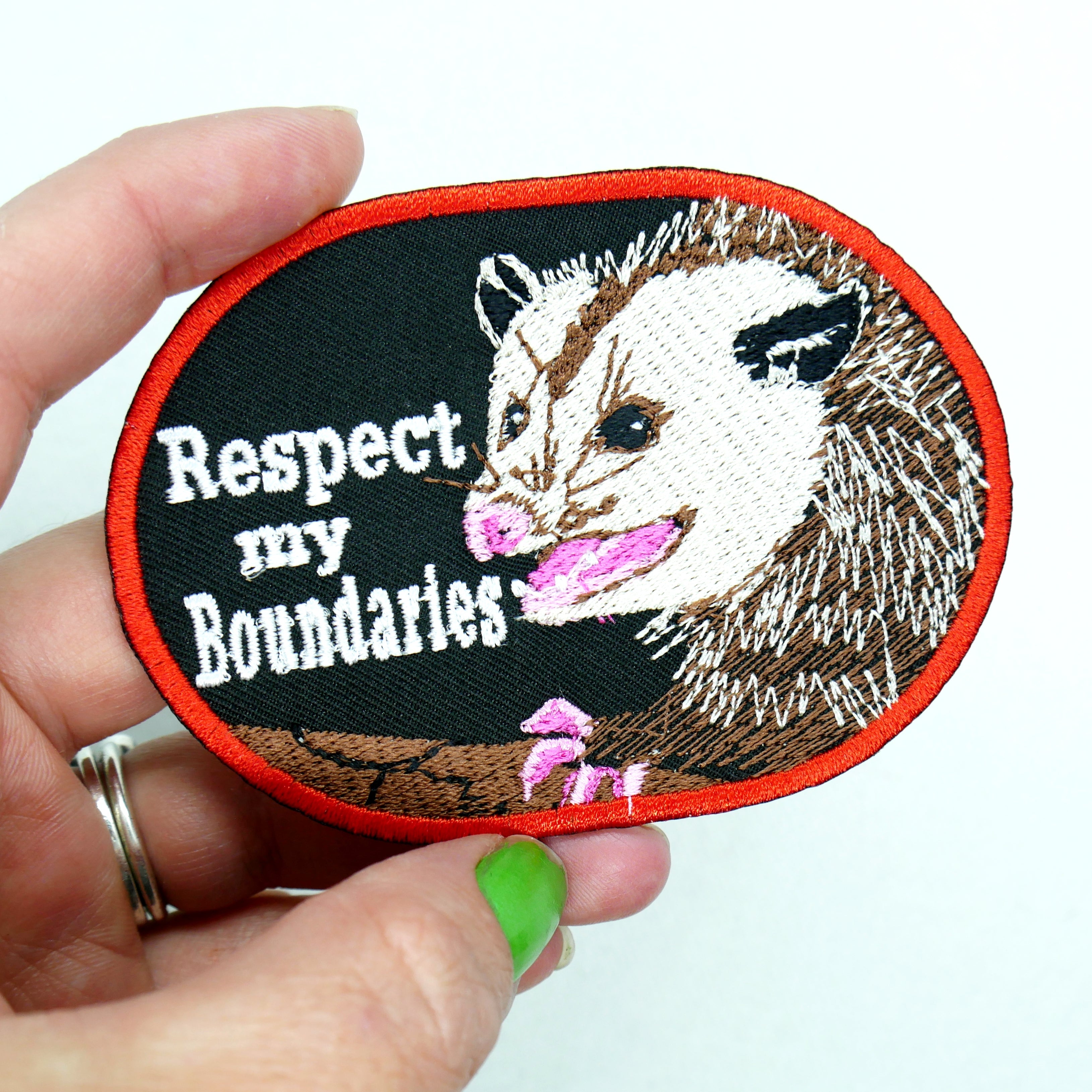 Respect my Boundaries Opossum Patch