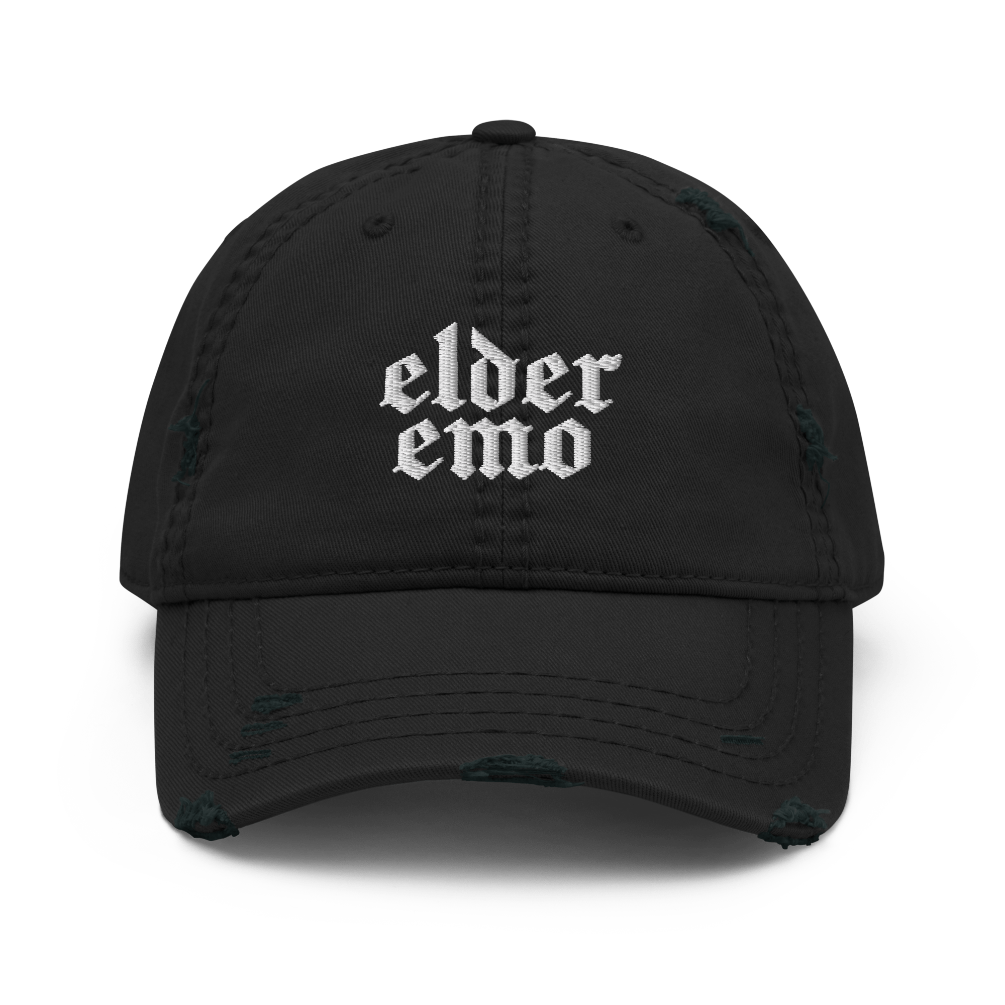 Elder Emo Distressed Dad Cap