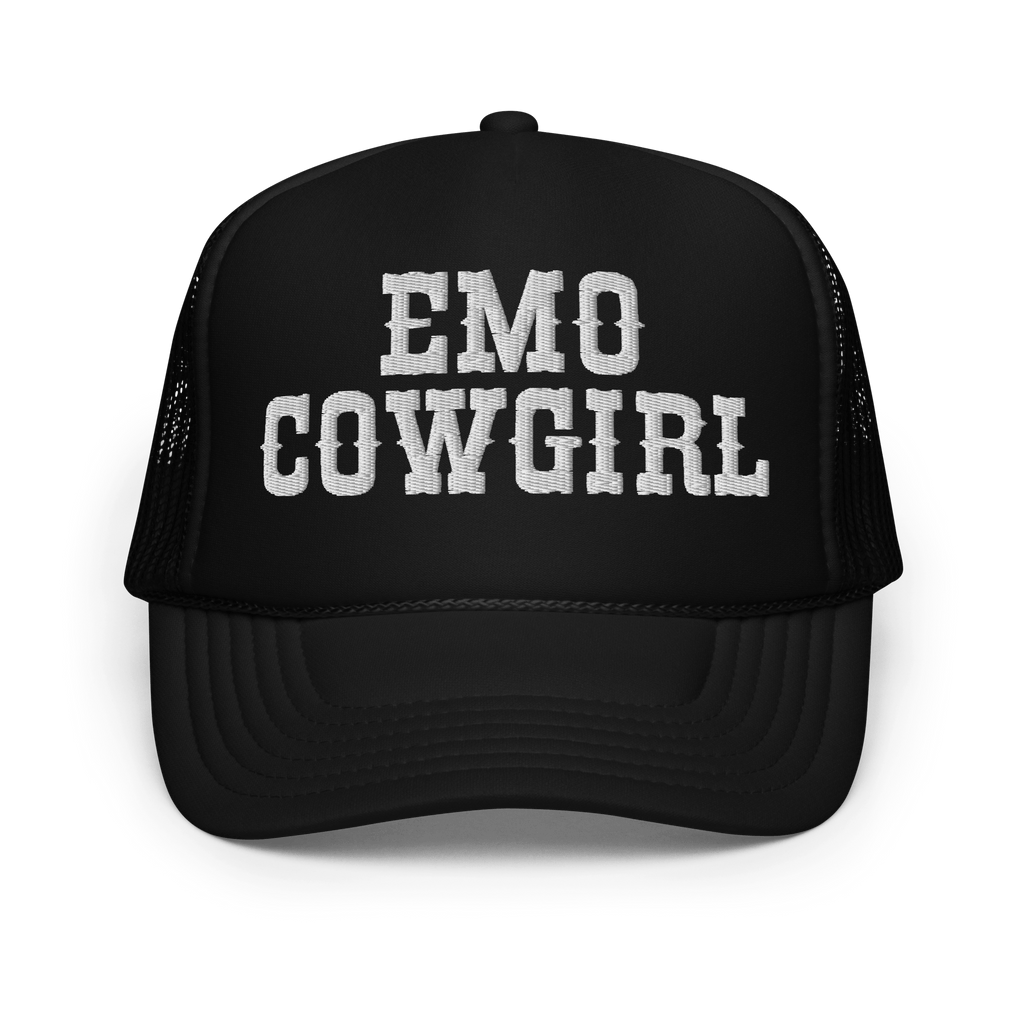 Emo Cowgirl Embroidered Foam Trucker Hat