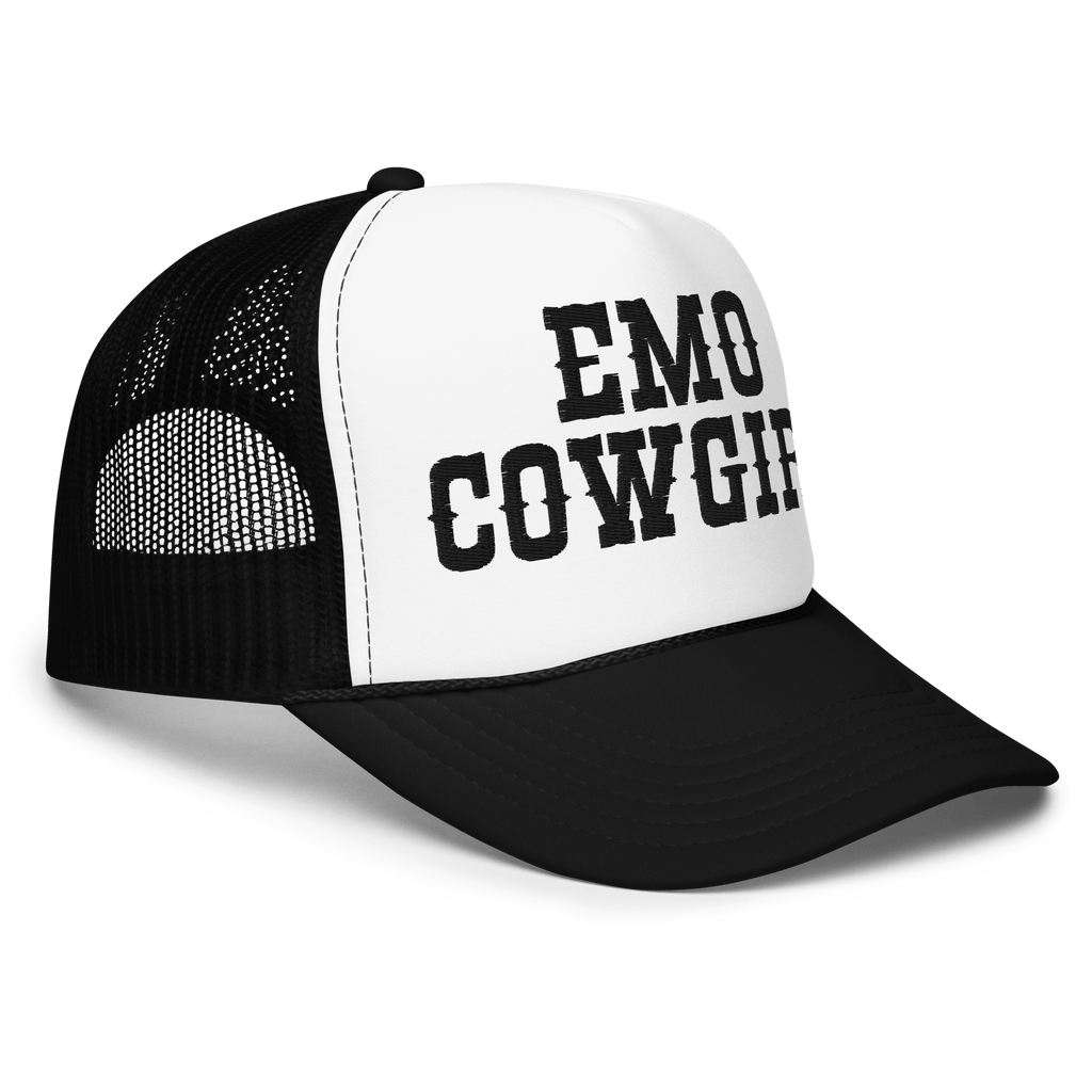 Emo Cowgirl Embroidered Foam Trucker Hat