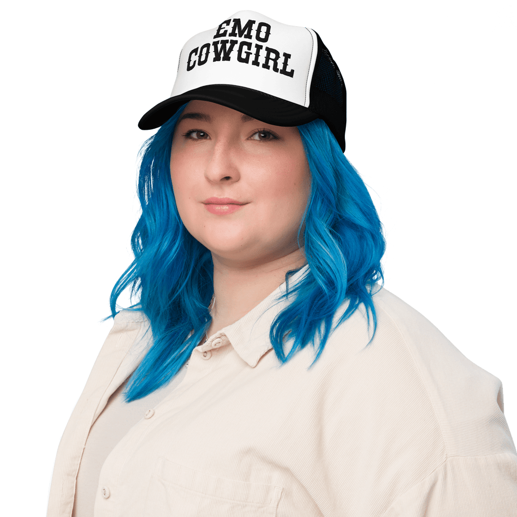 Emo Cowgirl Embroidered Foam Trucker Hat