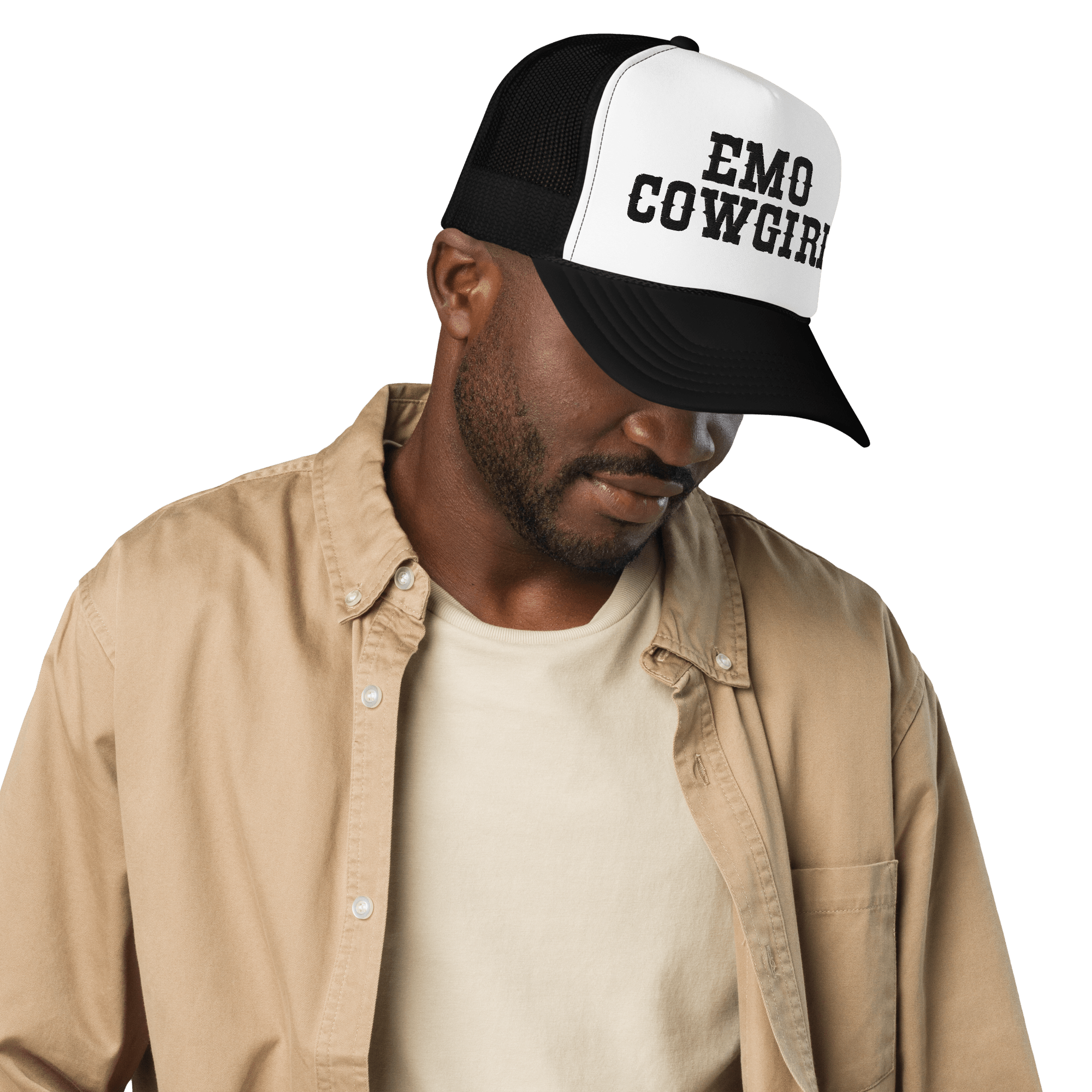 Emo Cowgirl Embroidered Foam Trucker Hat