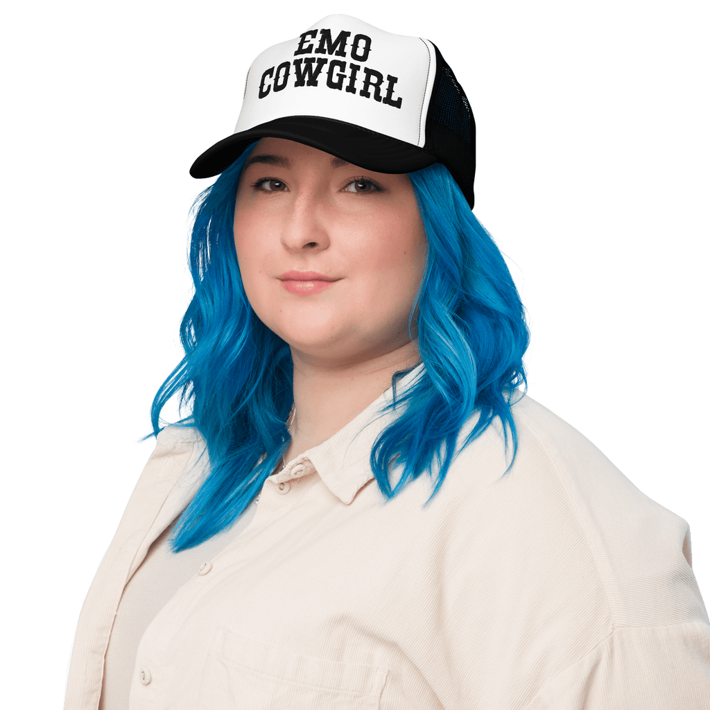 Emo Cowgirl Embroidered Foam Trucker Hat