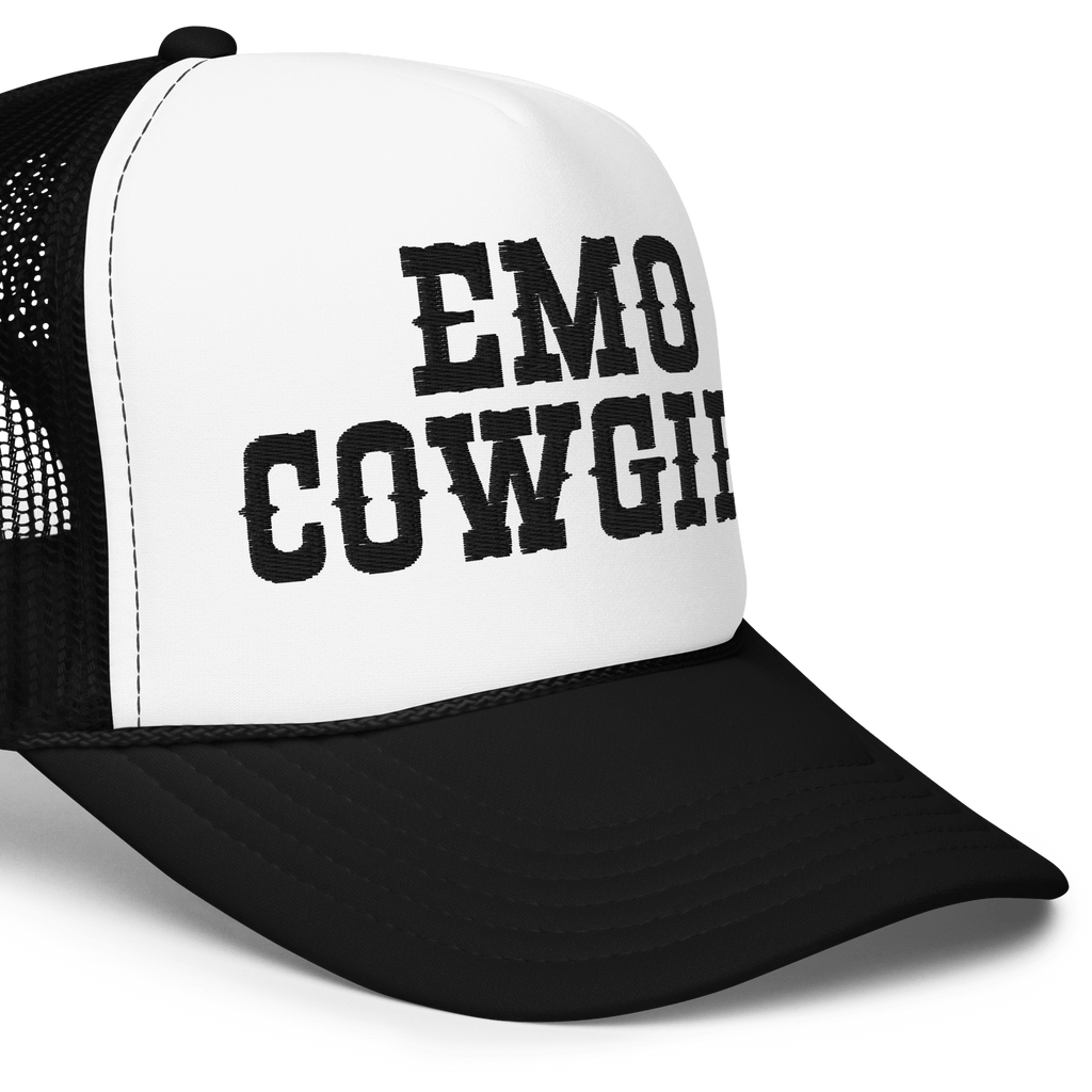 Emo Cowgirl Embroidered Foam Trucker Hat