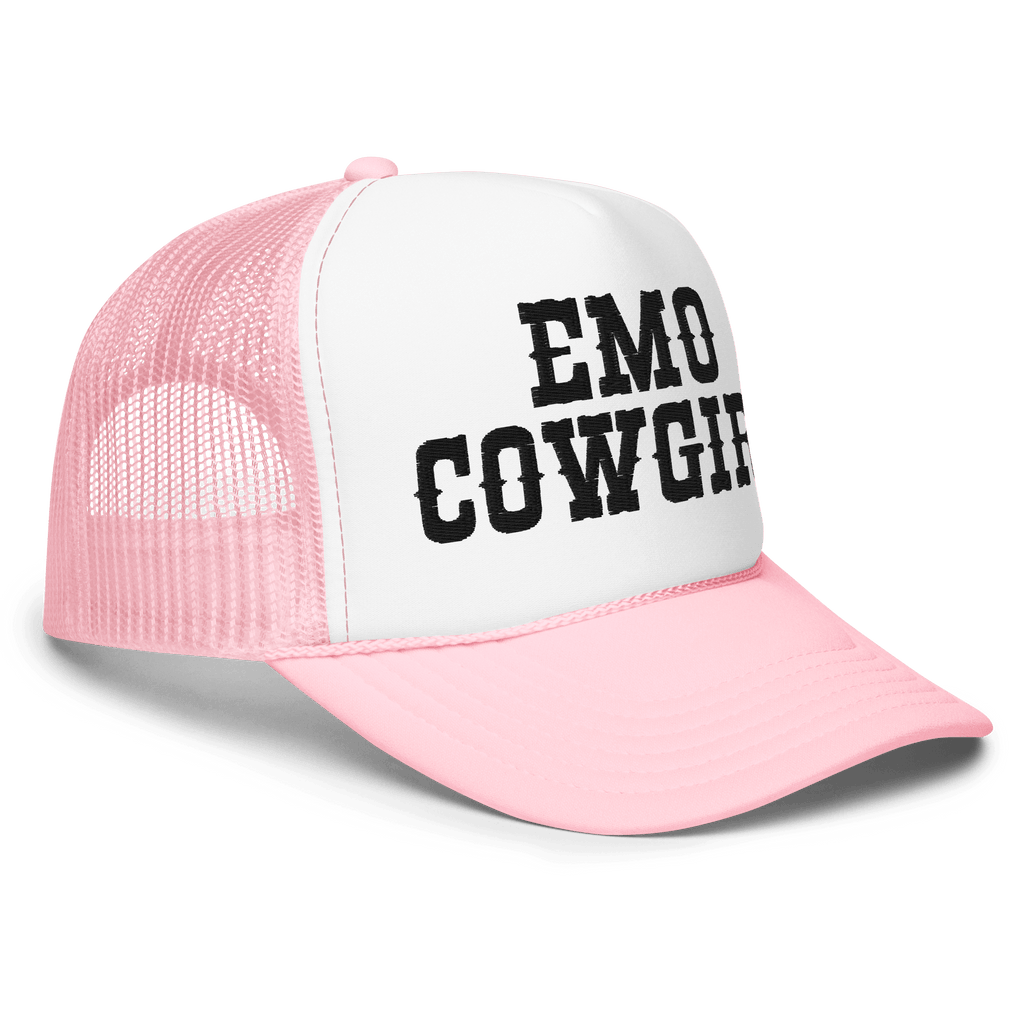 Emo Cowgirl Embroidered Foam Trucker Hat