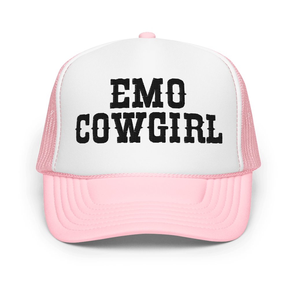 Emo Cowgirl Embroidered Foam Trucker Hat