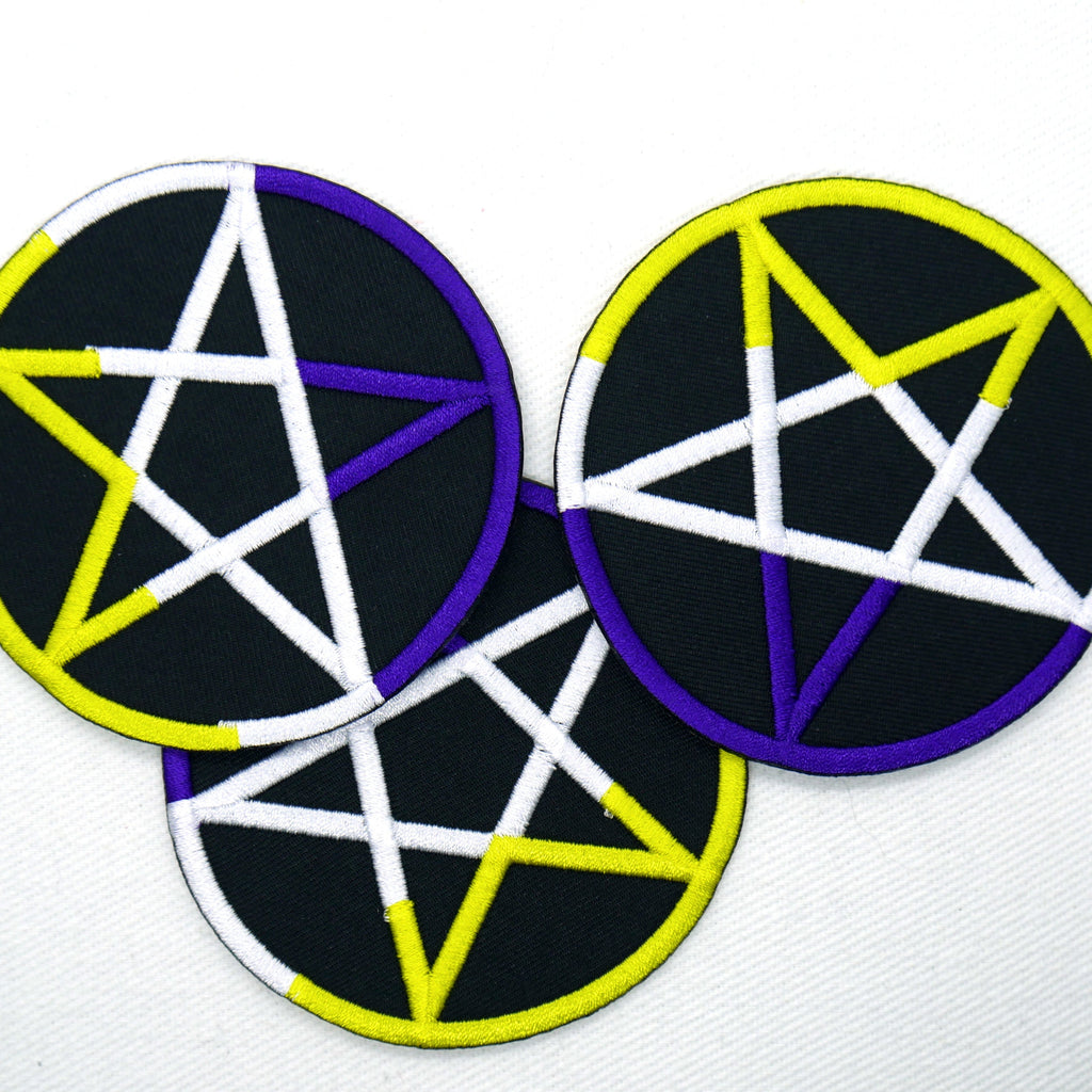 Nonbinary Pride Pentagram Patch