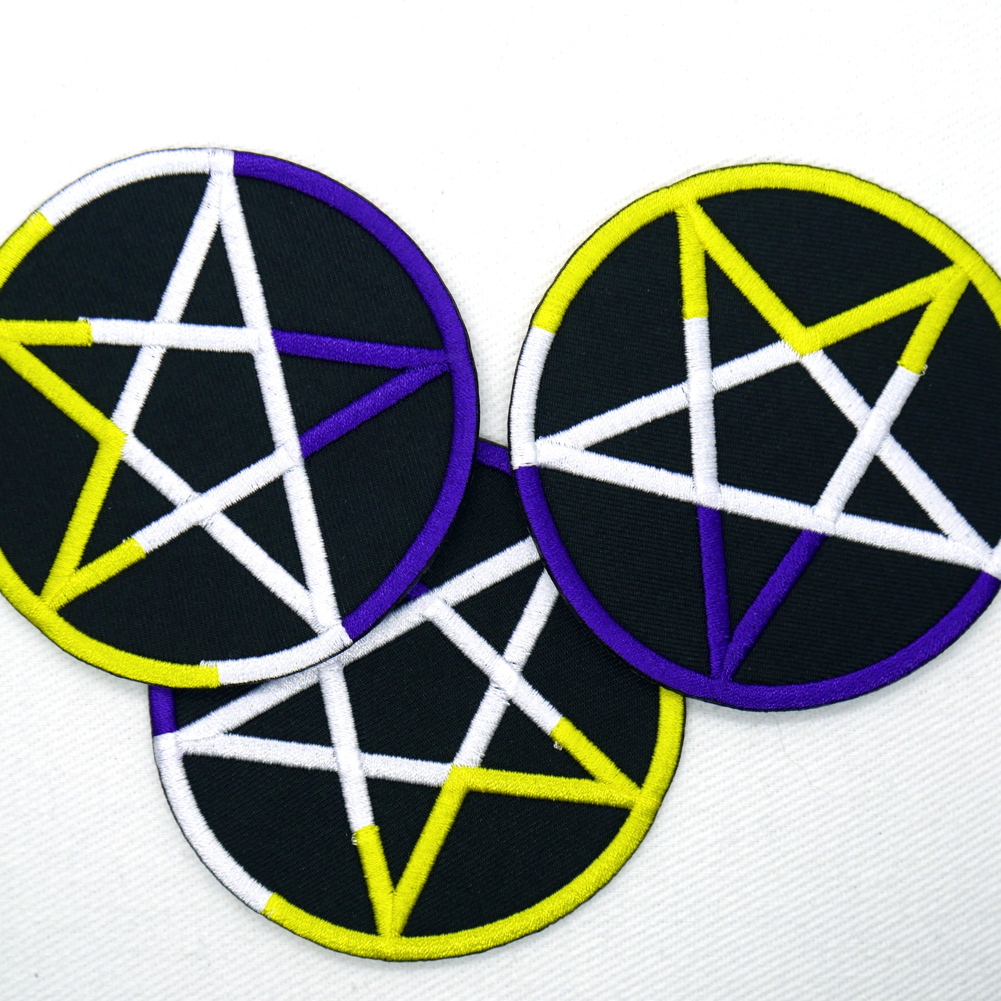 Nonbinary Pride Pentagram Patch