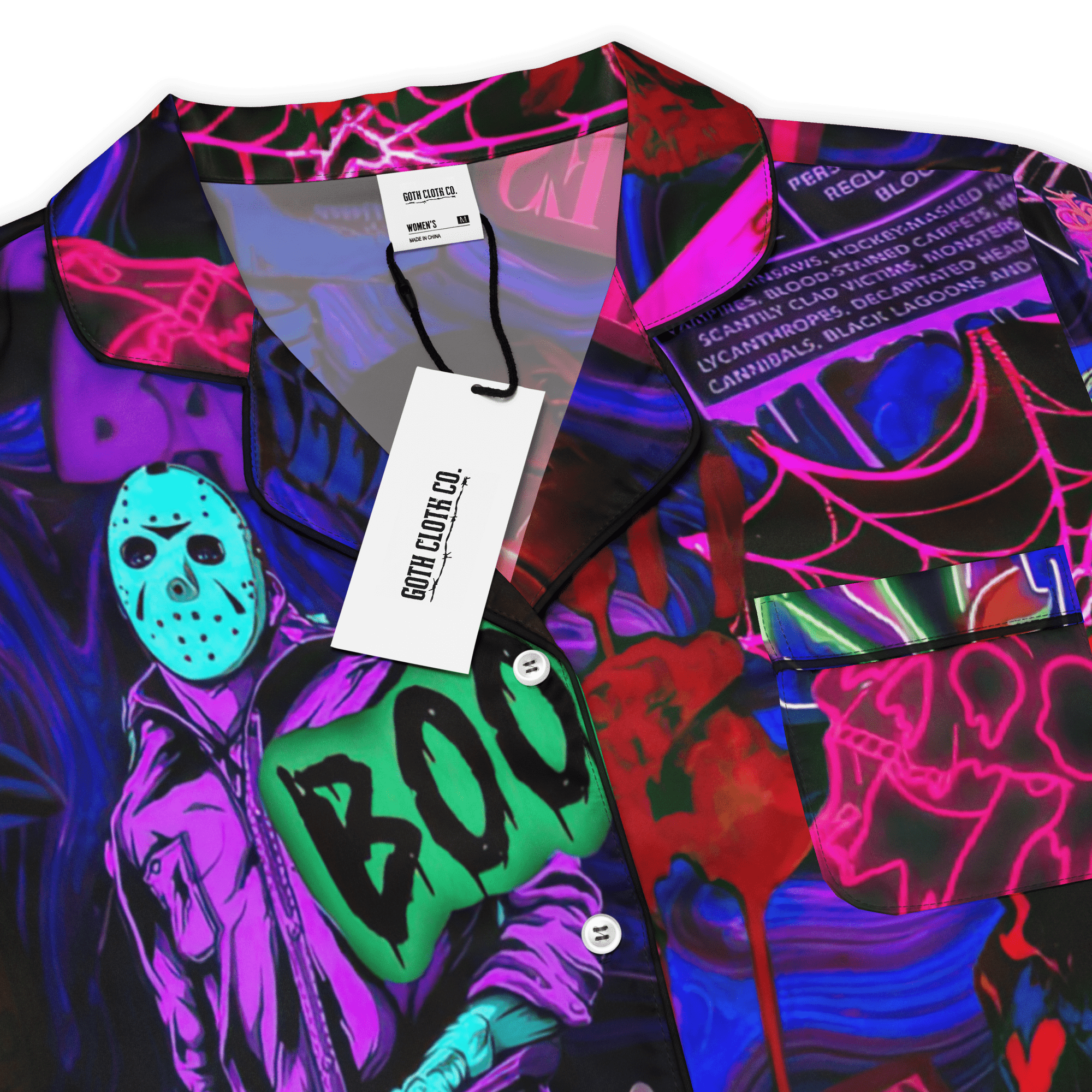 Freaky Frights Silky Pajama Top