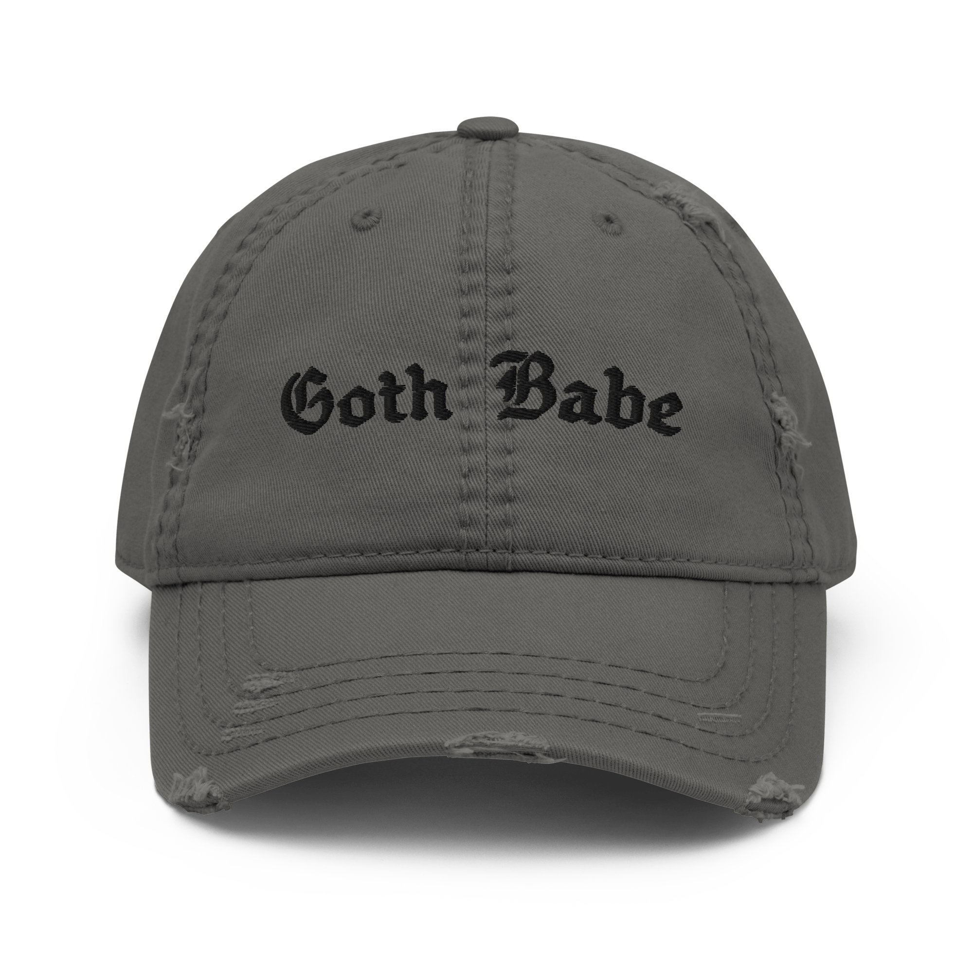 Goth Babe Distressed Dad Hat