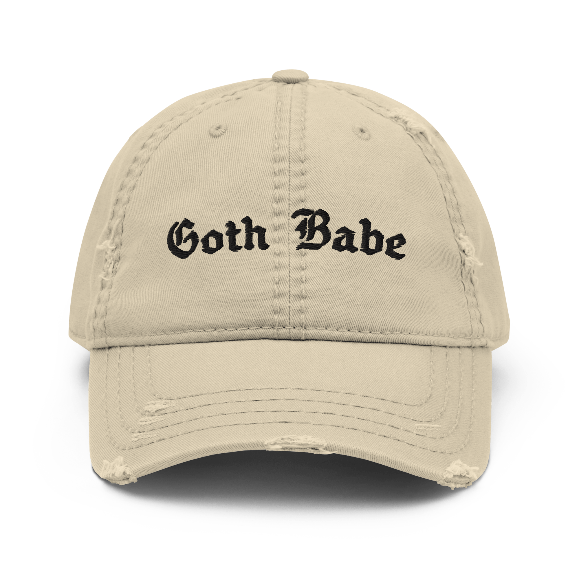 Goth Babe Distressed Dad Hat