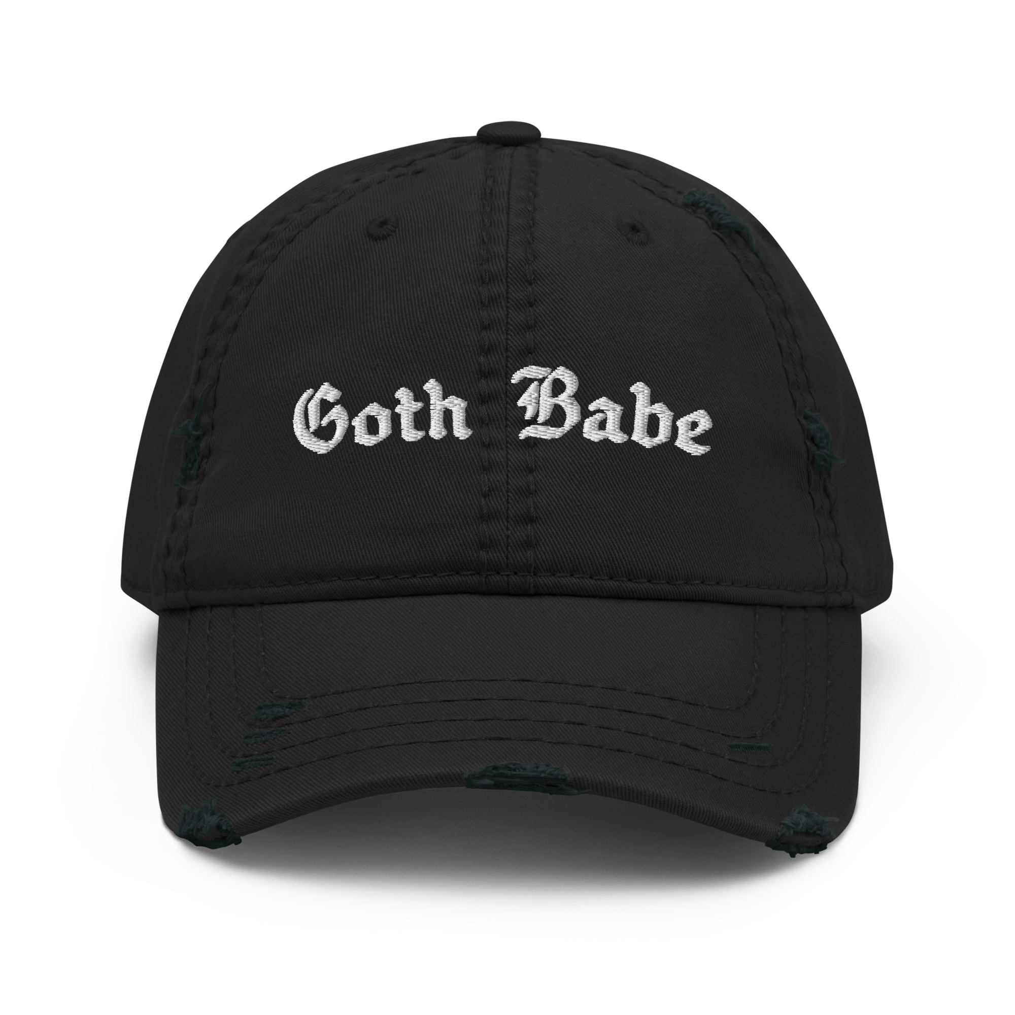 Goth Babe Distressed Dad Hat