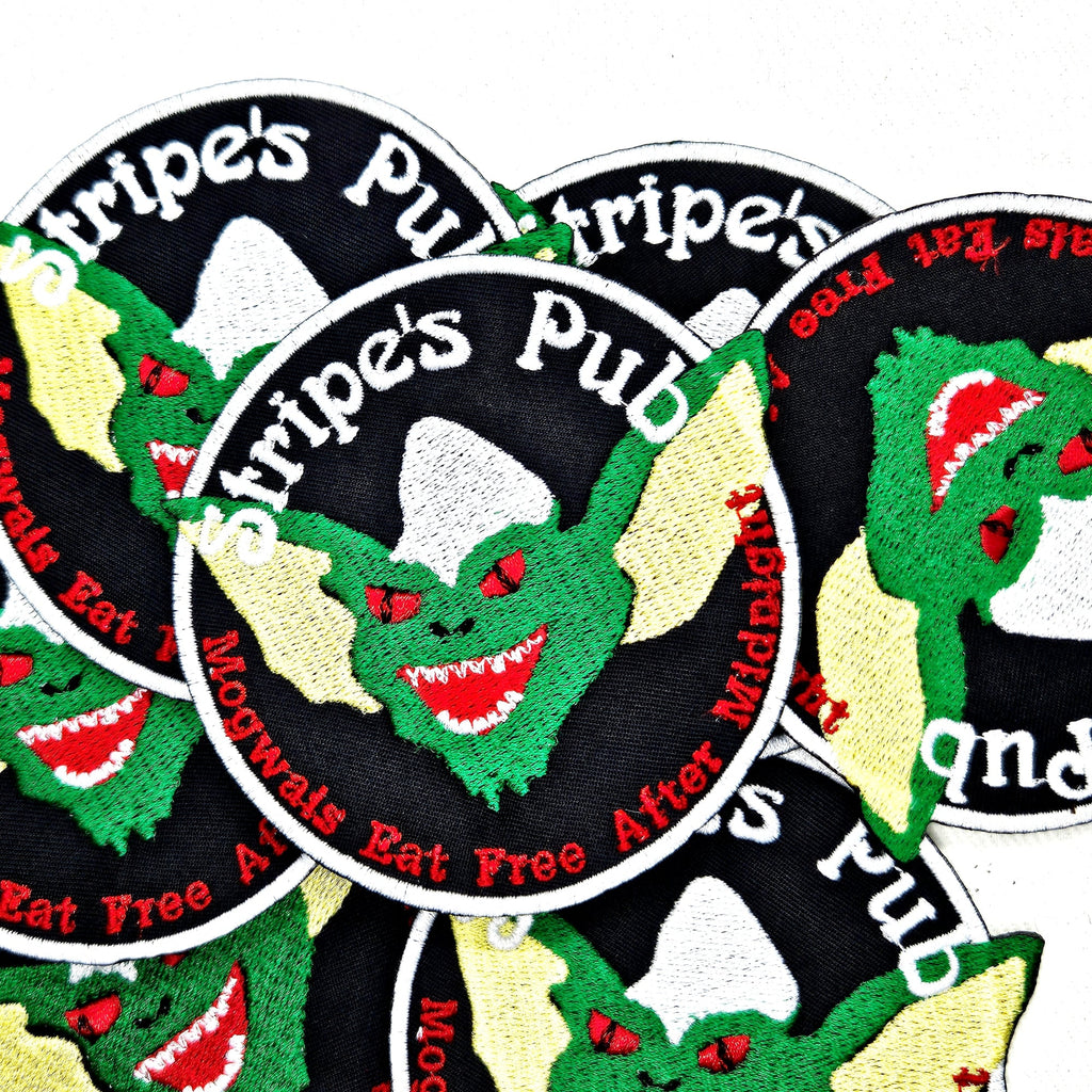 Stripe's Pub Gremlins Iron On Christmas Patch