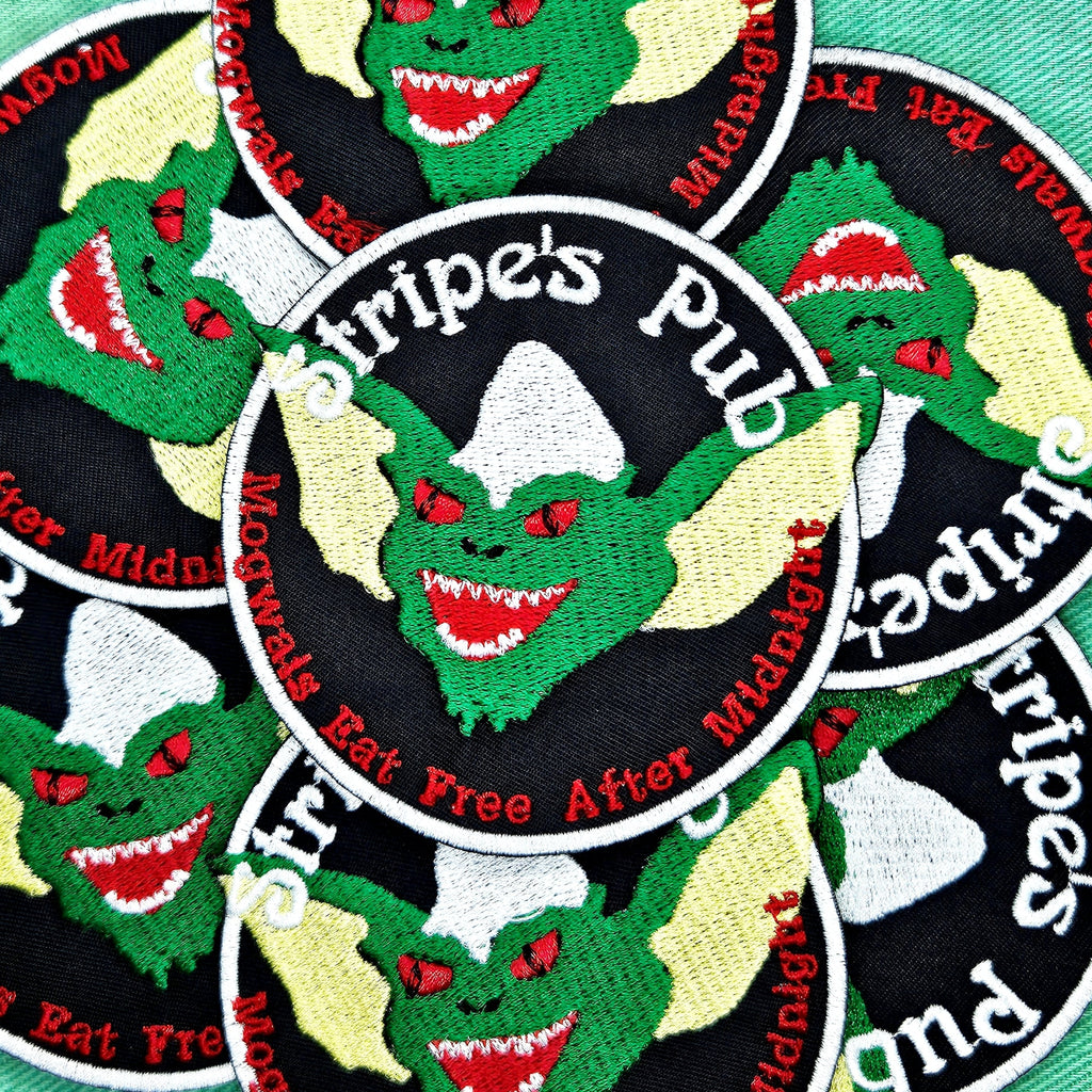 Stripe's Pub Gremlins Iron On Christmas Patch