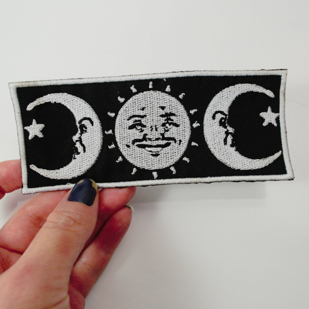 Ouija Triple Celestial Sun Moon Patch