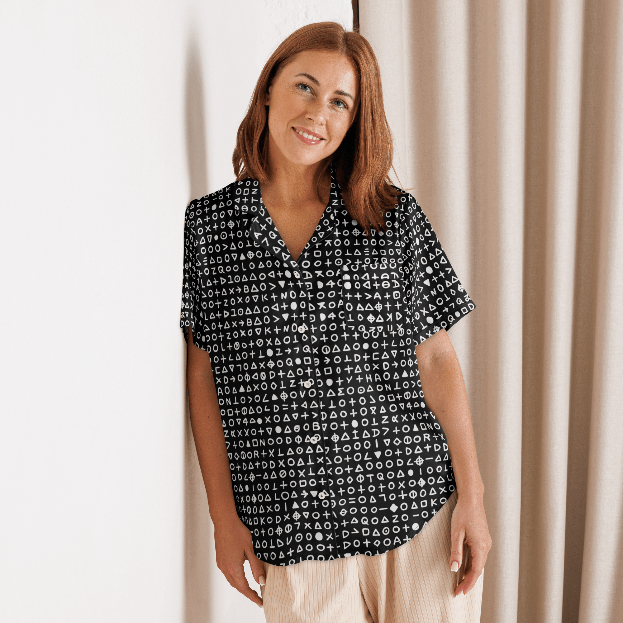 Killer's Code Zodiac Silky Pajama Top