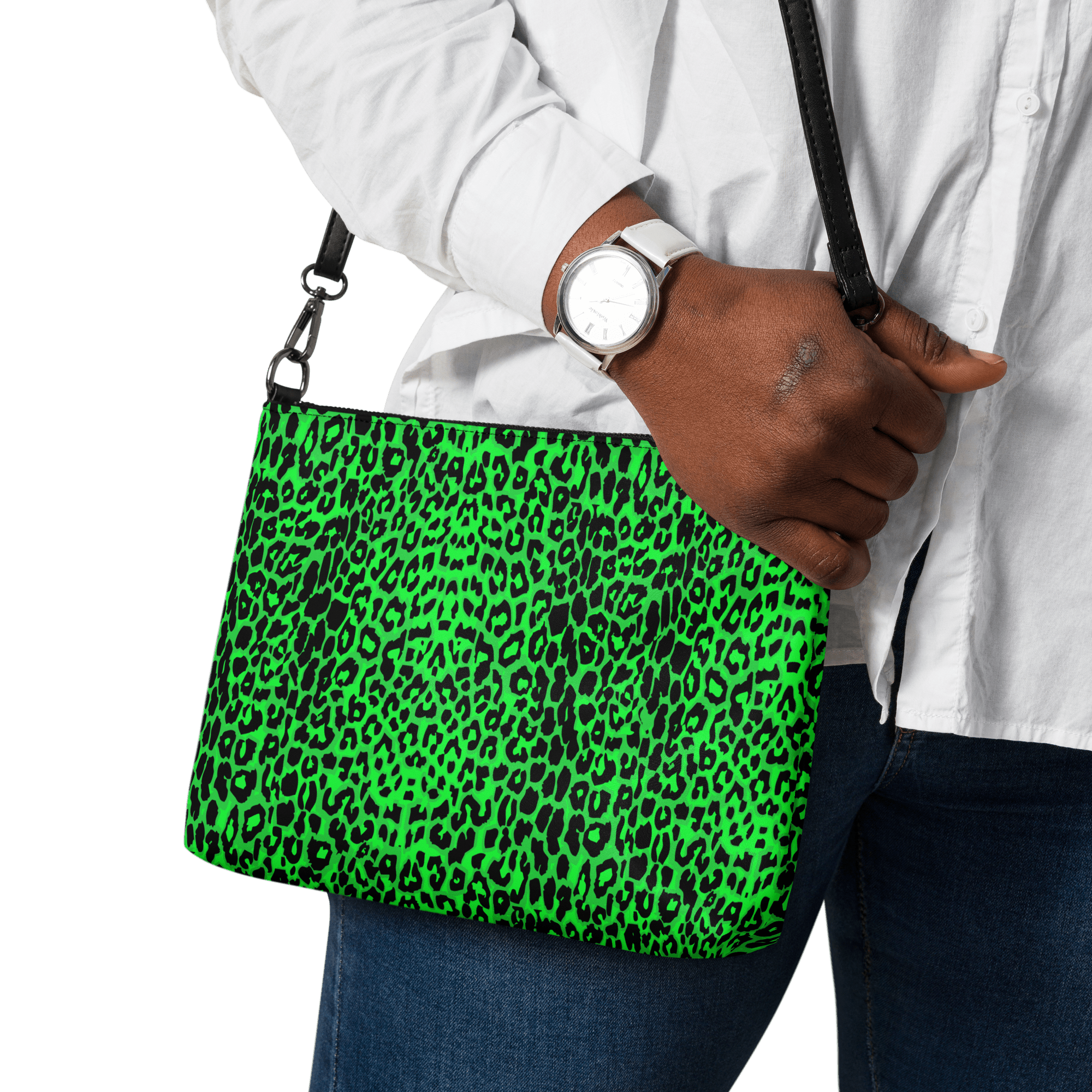 Lime Leopard Crossbody Bag