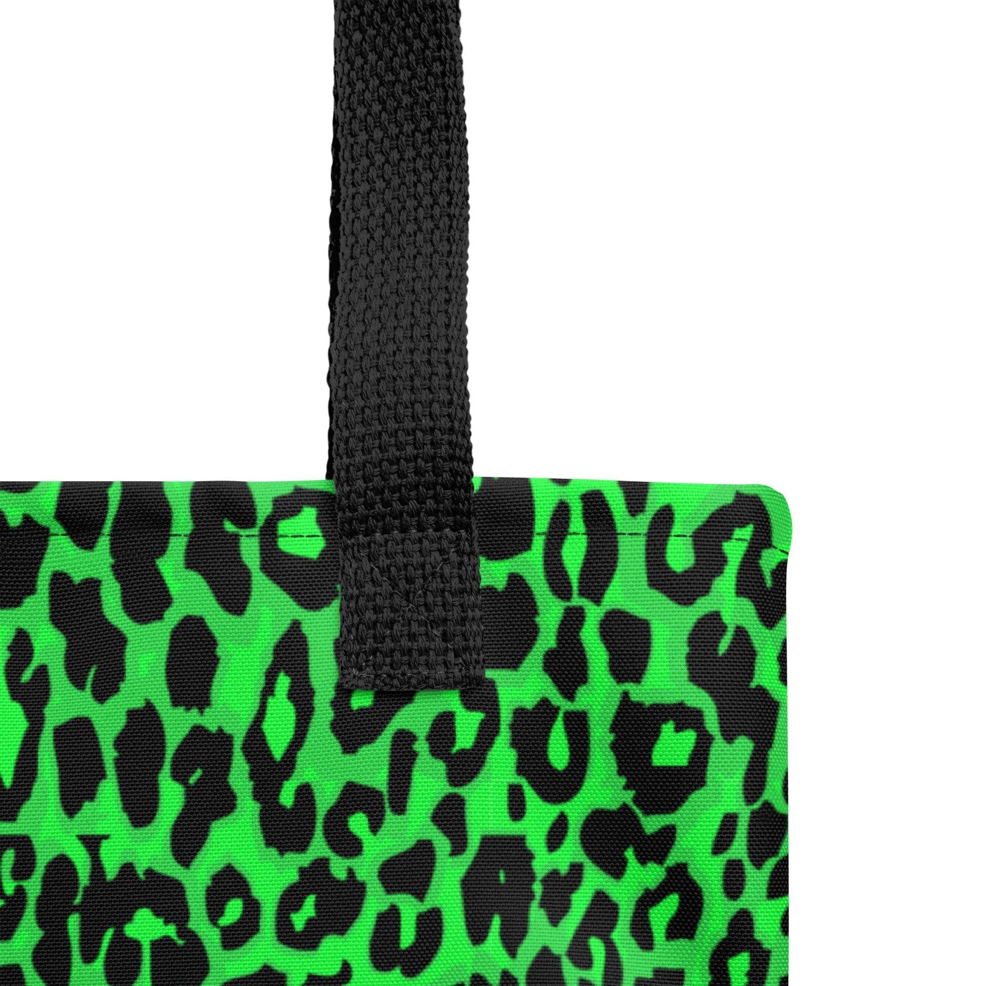 Lime Leopard Tote Bag