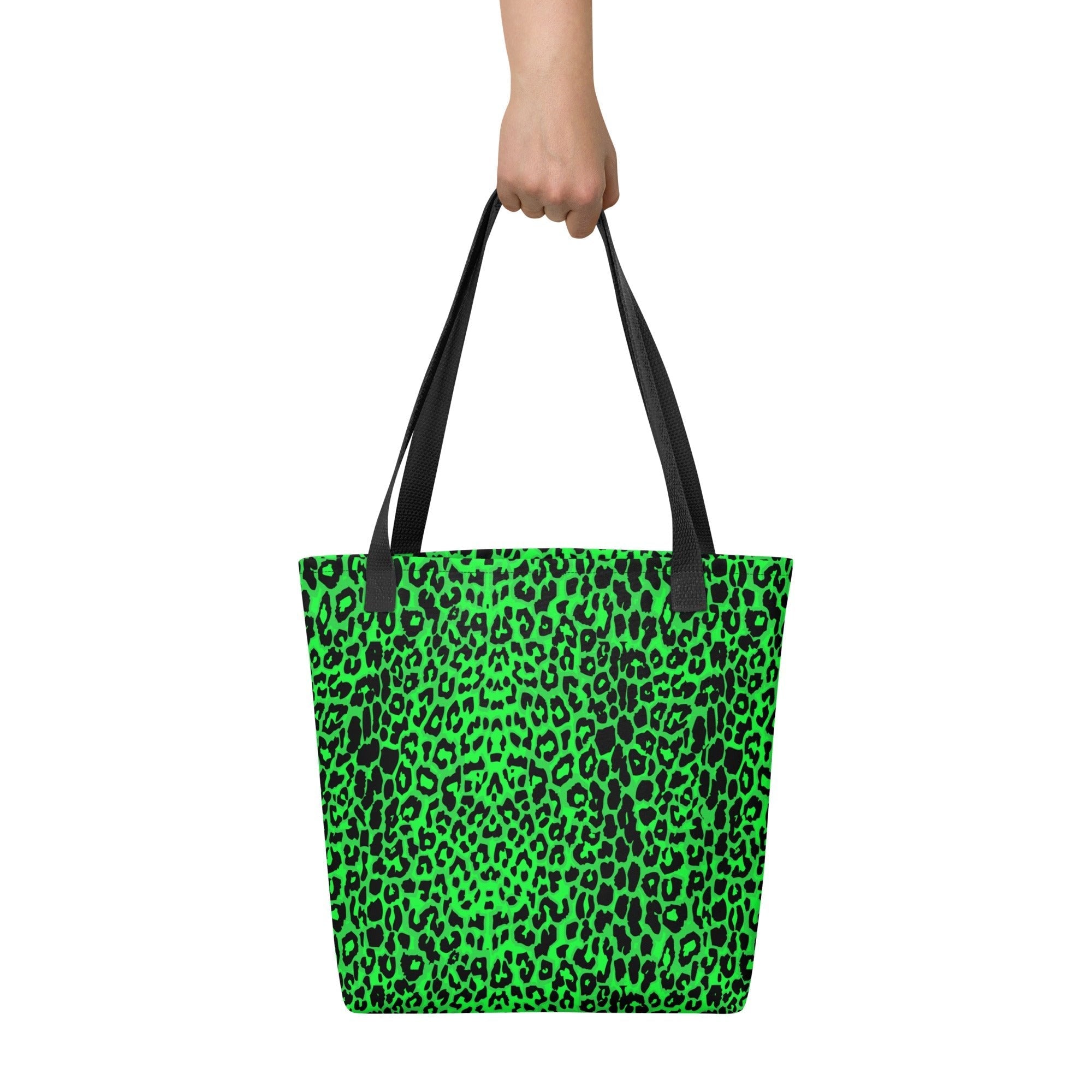 Lime Leopard Tote Bag