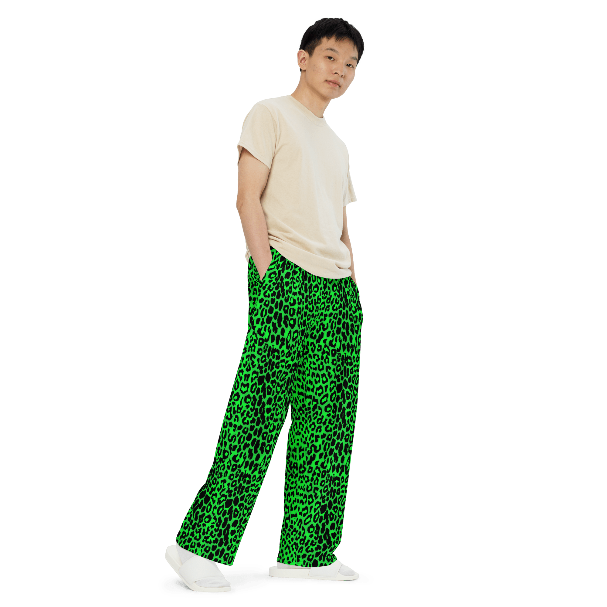 Lime Leopard Unisex Lounge Pants