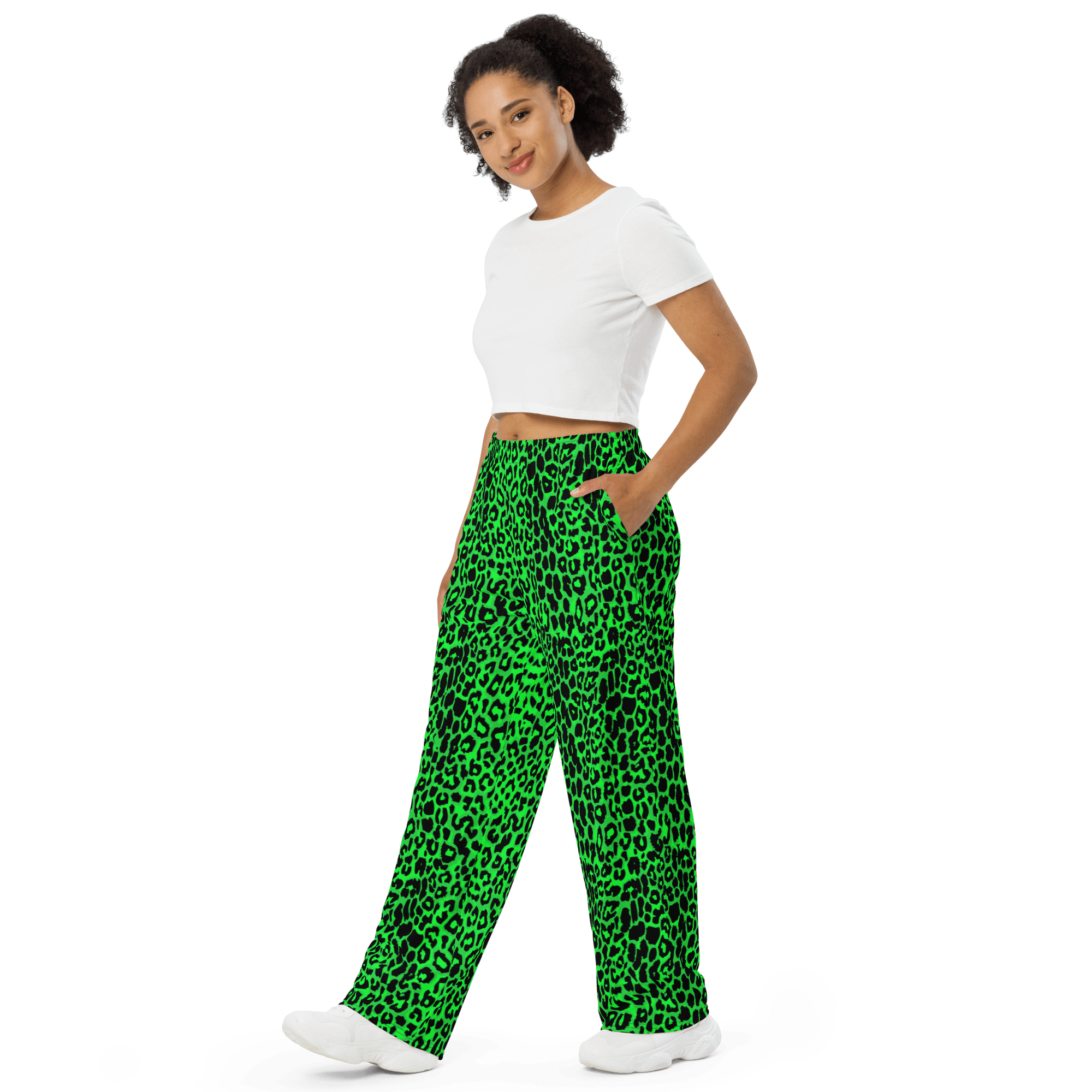 Lime Leopard Unisex Lounge Pants