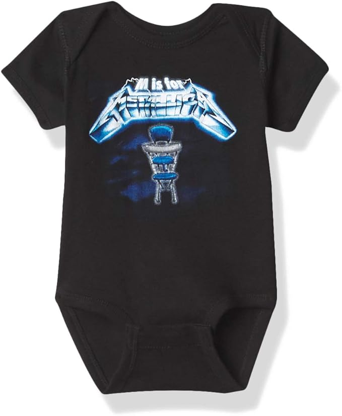 Metallica Baby One Piece Electric Chair M is For Metallica
