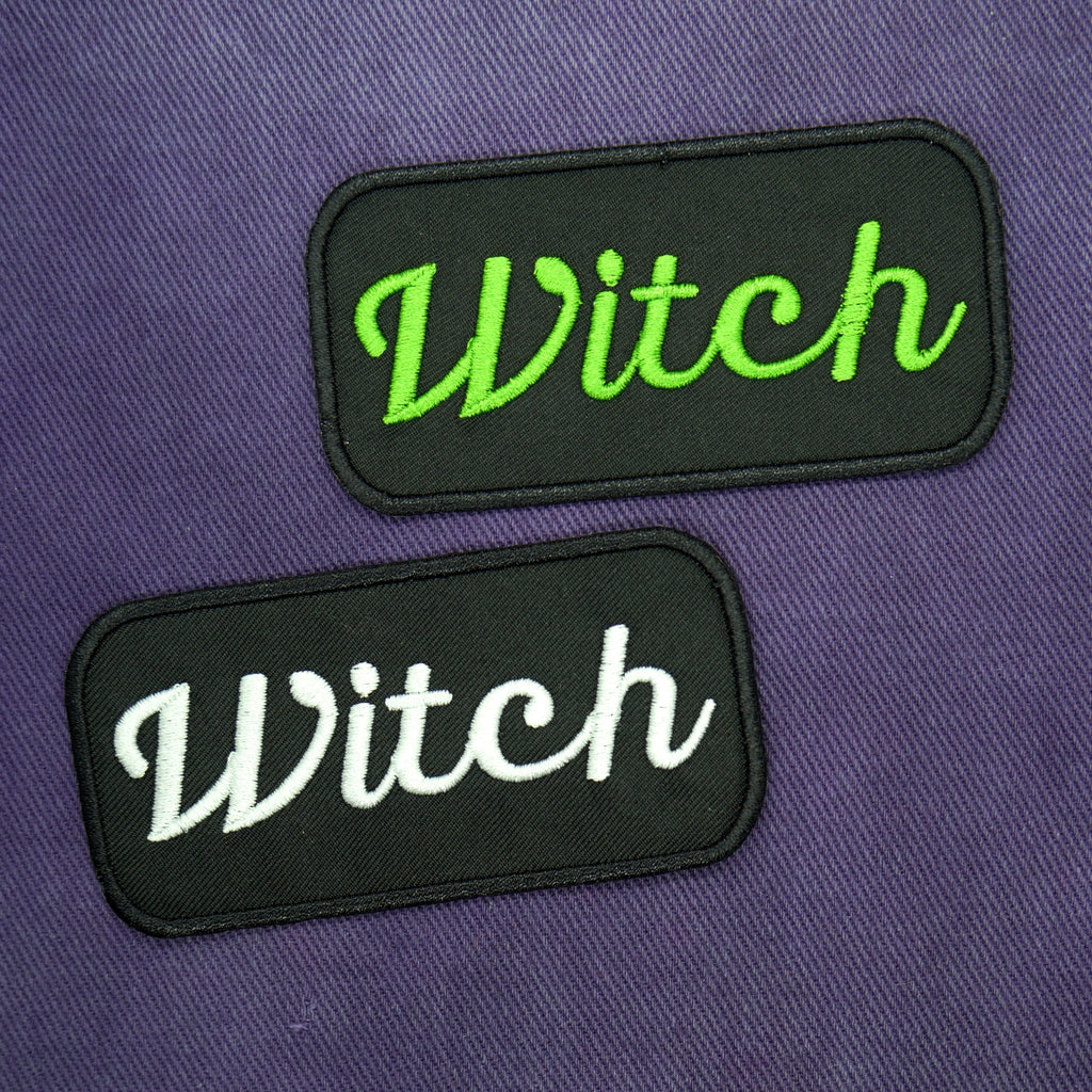 Witch Name Tag Iron On Patch