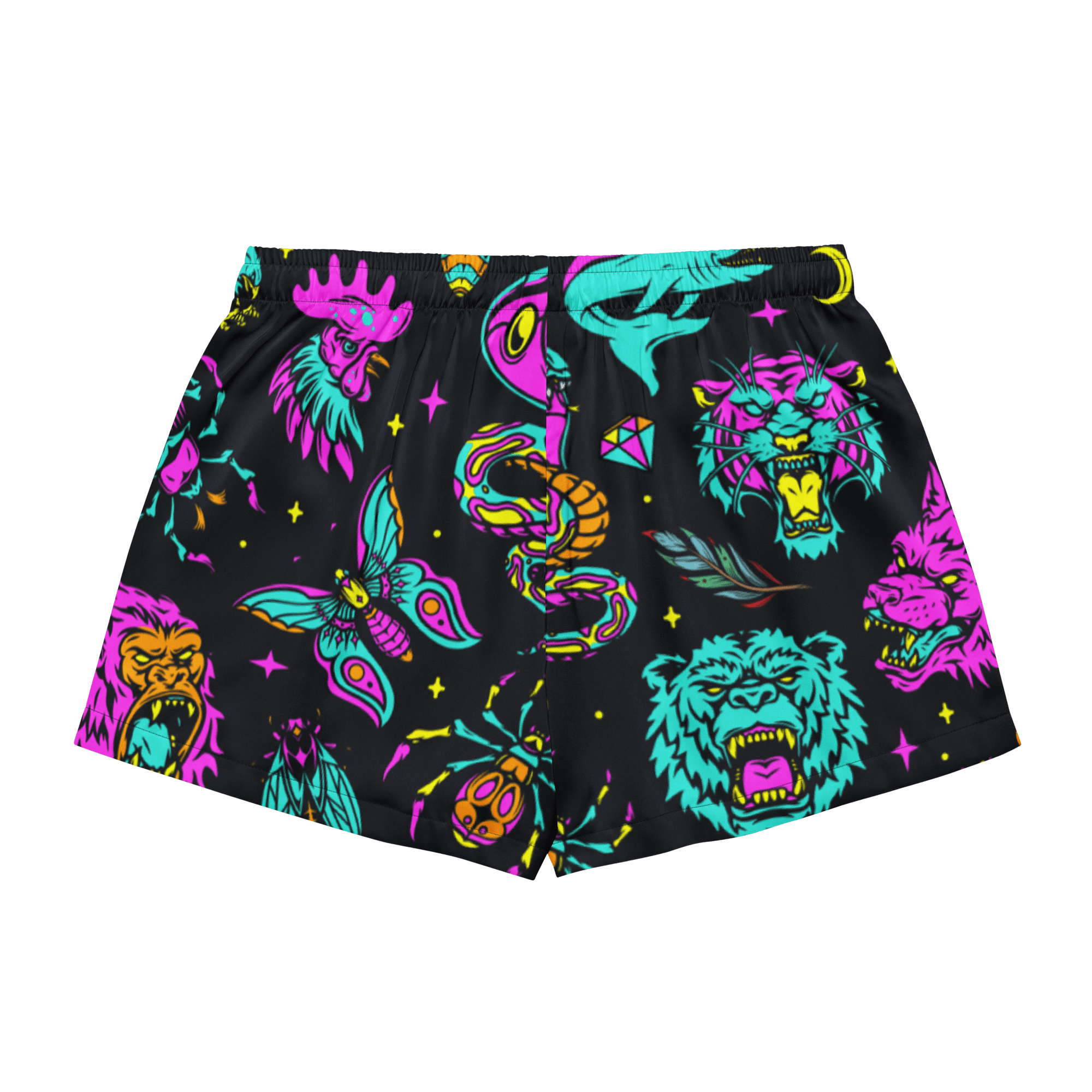 Neon Traditional Silky Pajama Shorts