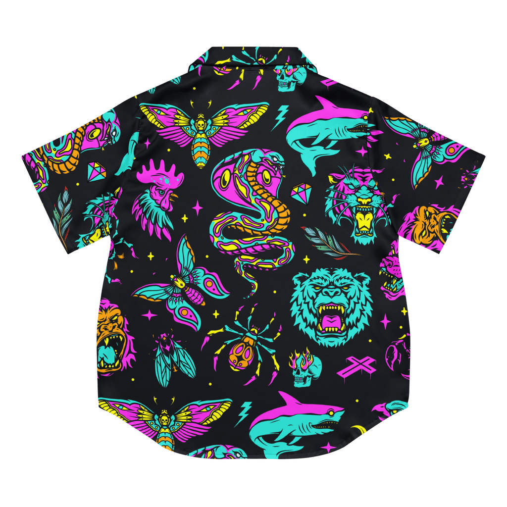 Neon Traditional Silky Pajama Top