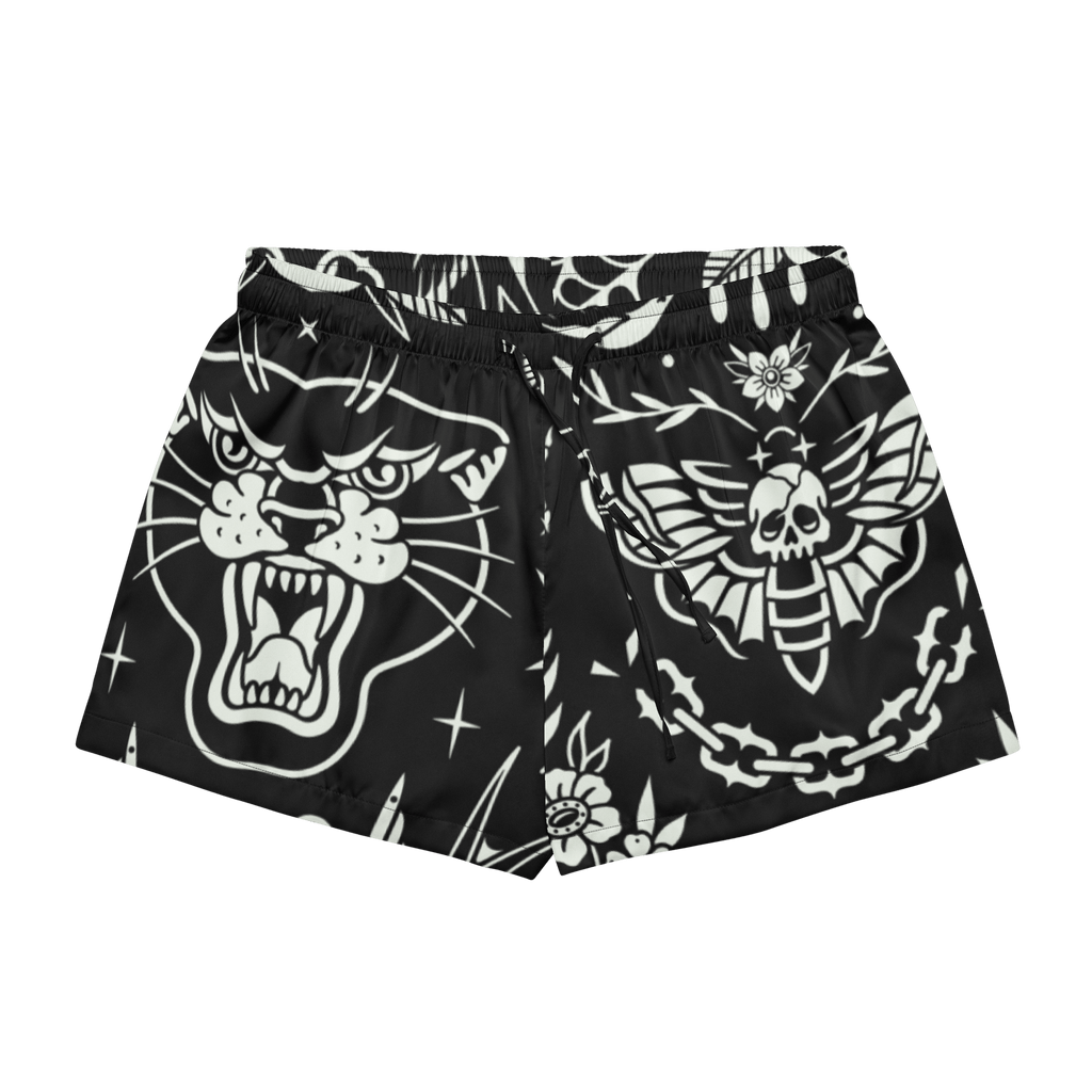 Old School Ink Silky Pajama Shorts