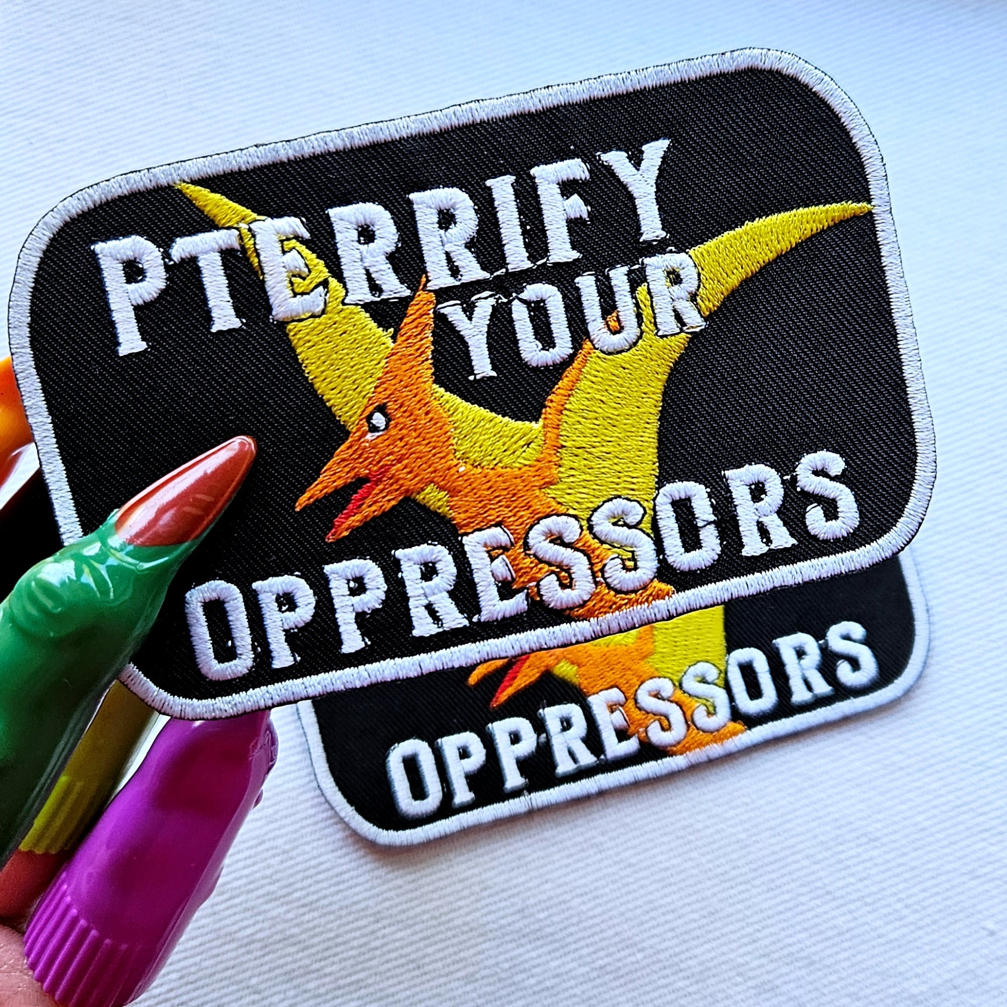 (P)terrify Your Oppressors Resistance Pterodactyl Patch