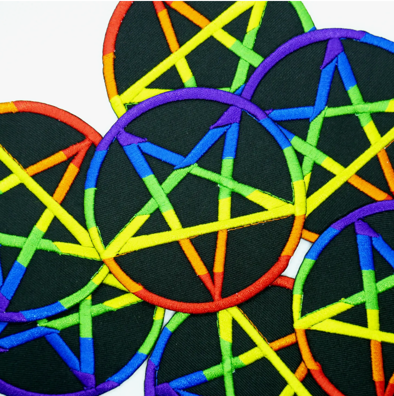 Rainbow Pride Pentagram Patch