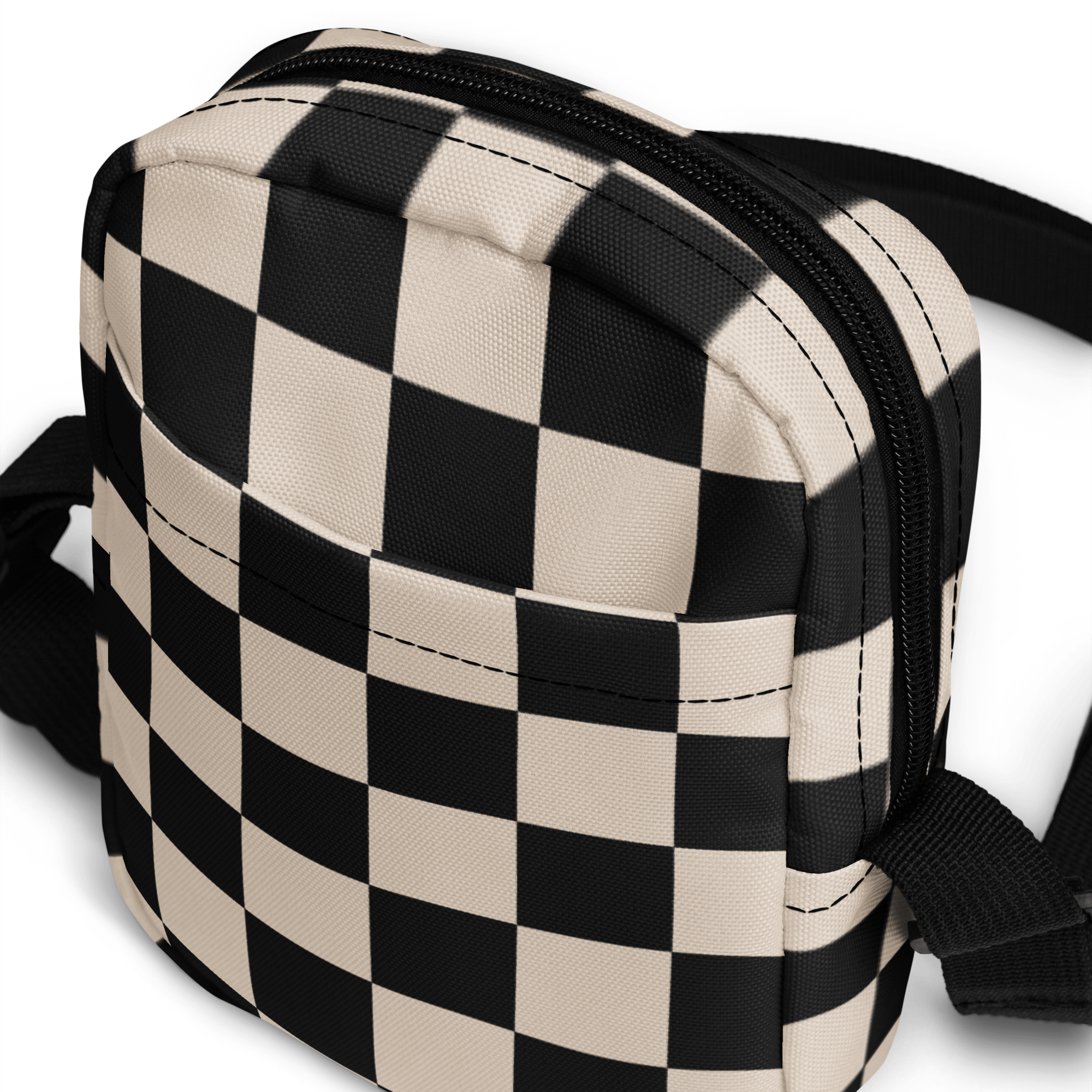 Retro Revival Checkerboard Crossbody Bag