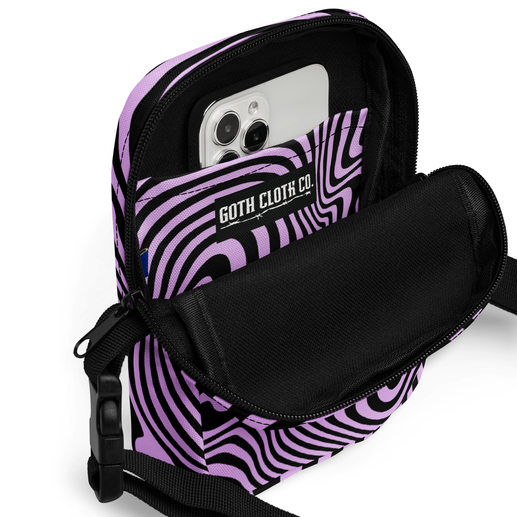 Retro Ripple Crossbody Bag