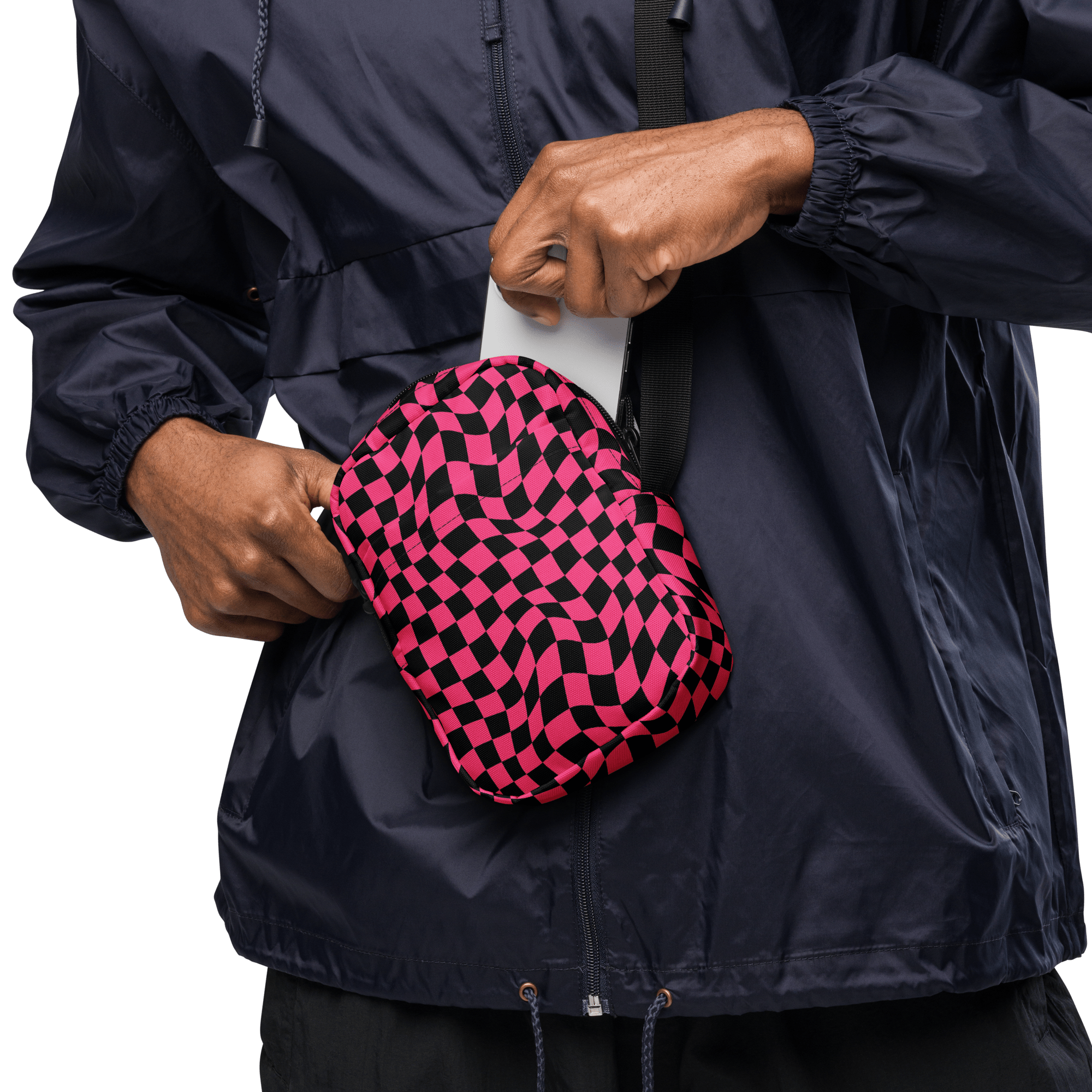 Twisted Tiles Checkerboard Crossbody Bag