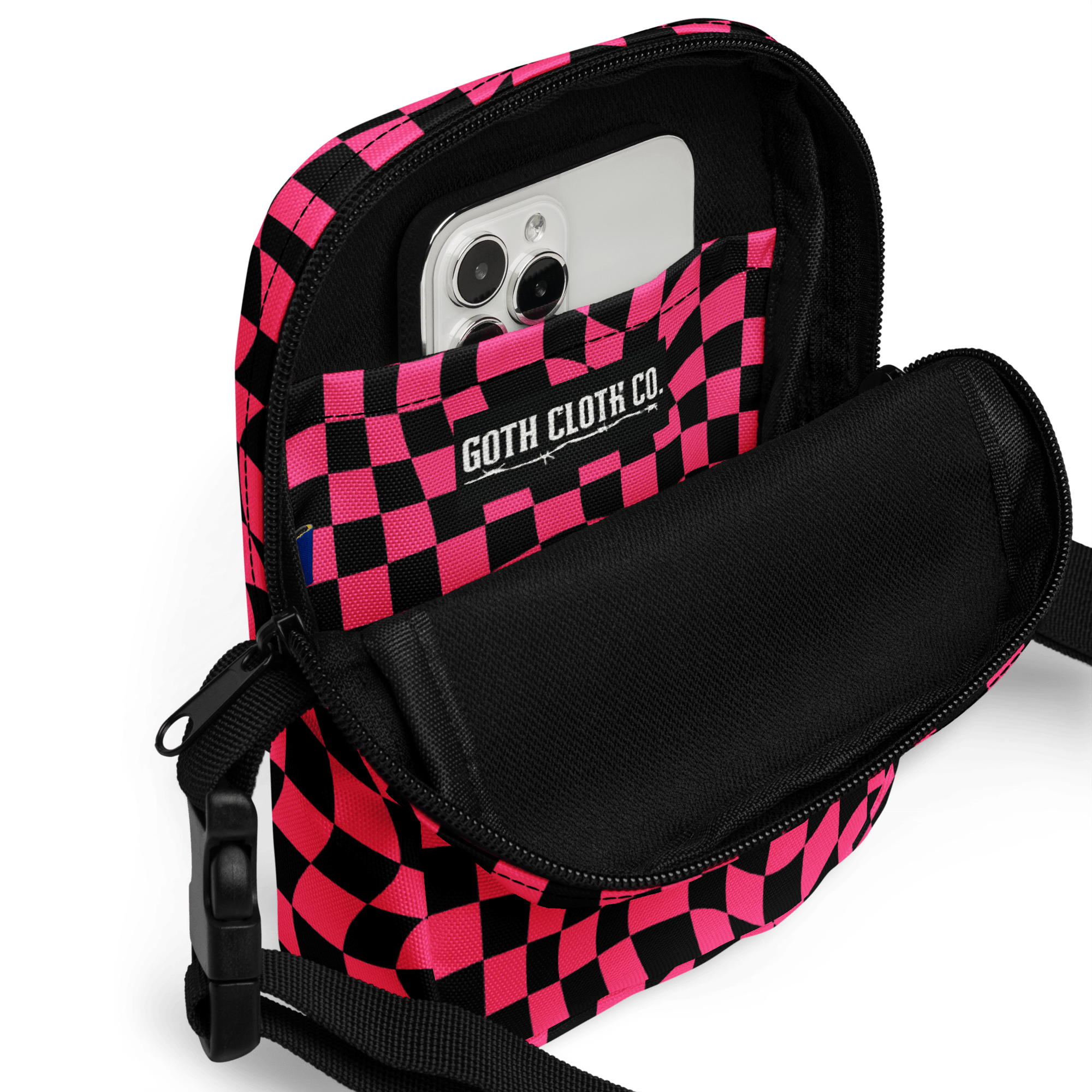 Twisted Tiles Checkerboard Crossbody Bag