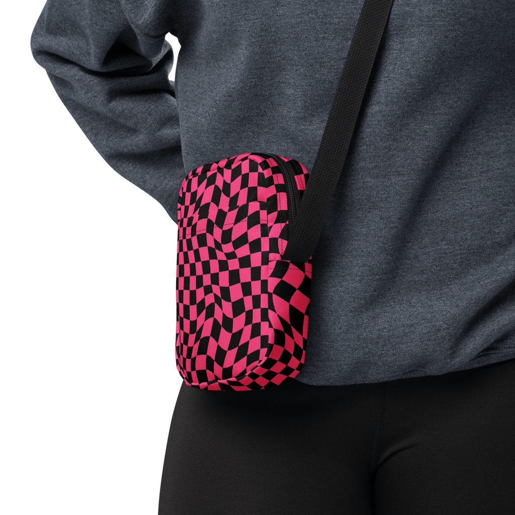 Twisted Tiles Checkerboard Crossbody Bag