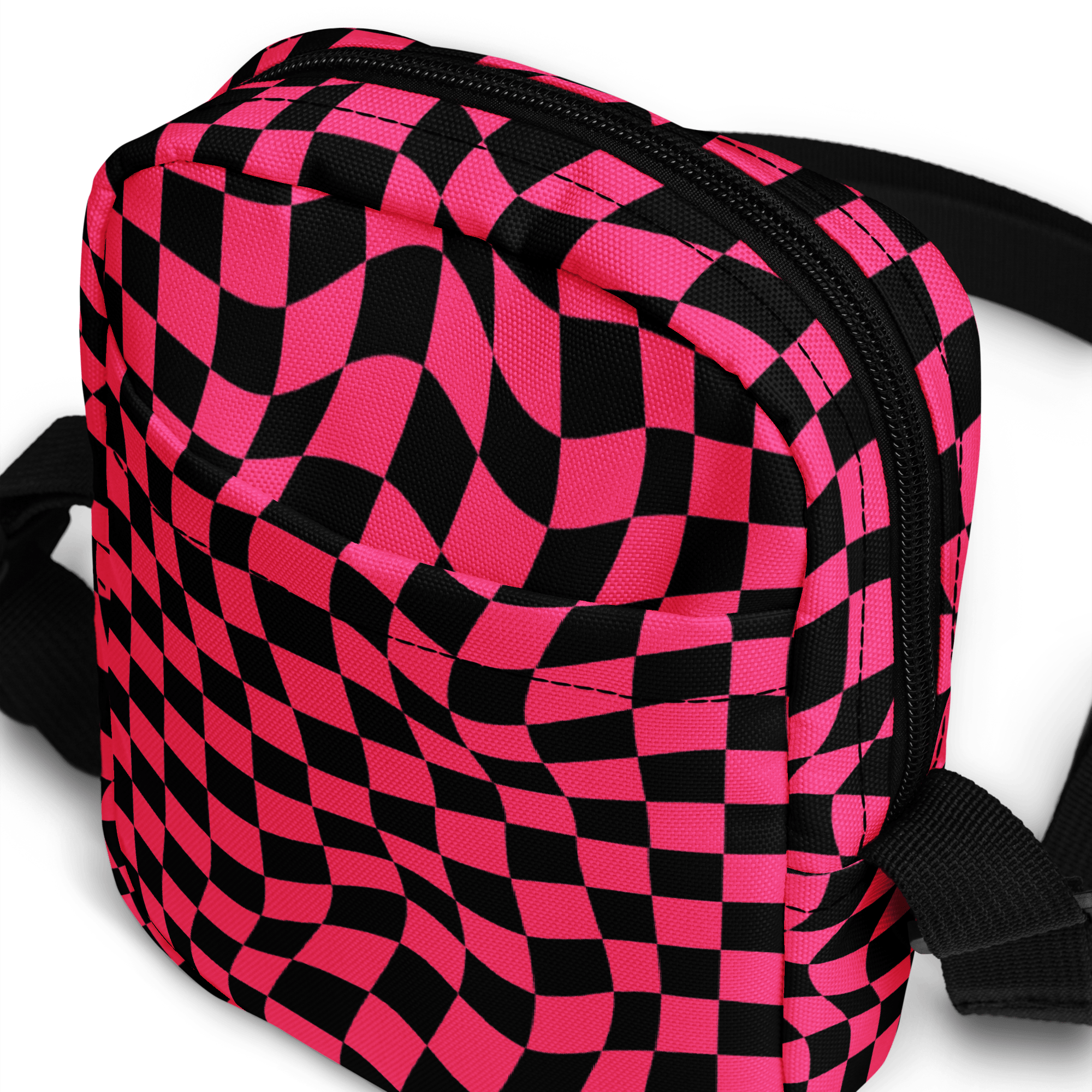 Twisted Tiles Checkerboard Crossbody Bag