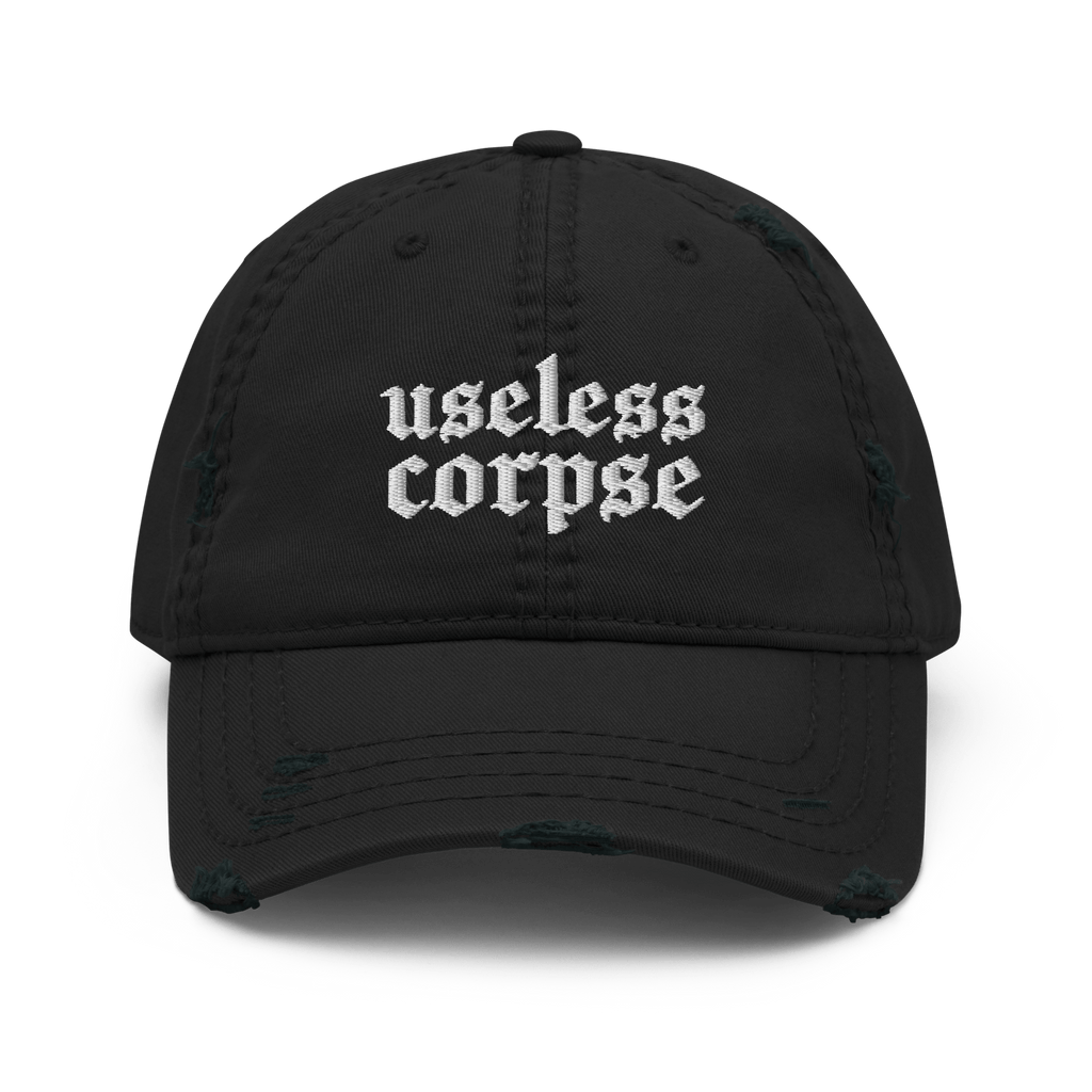 Useless Corpse Gothic Distressed Dad Cap