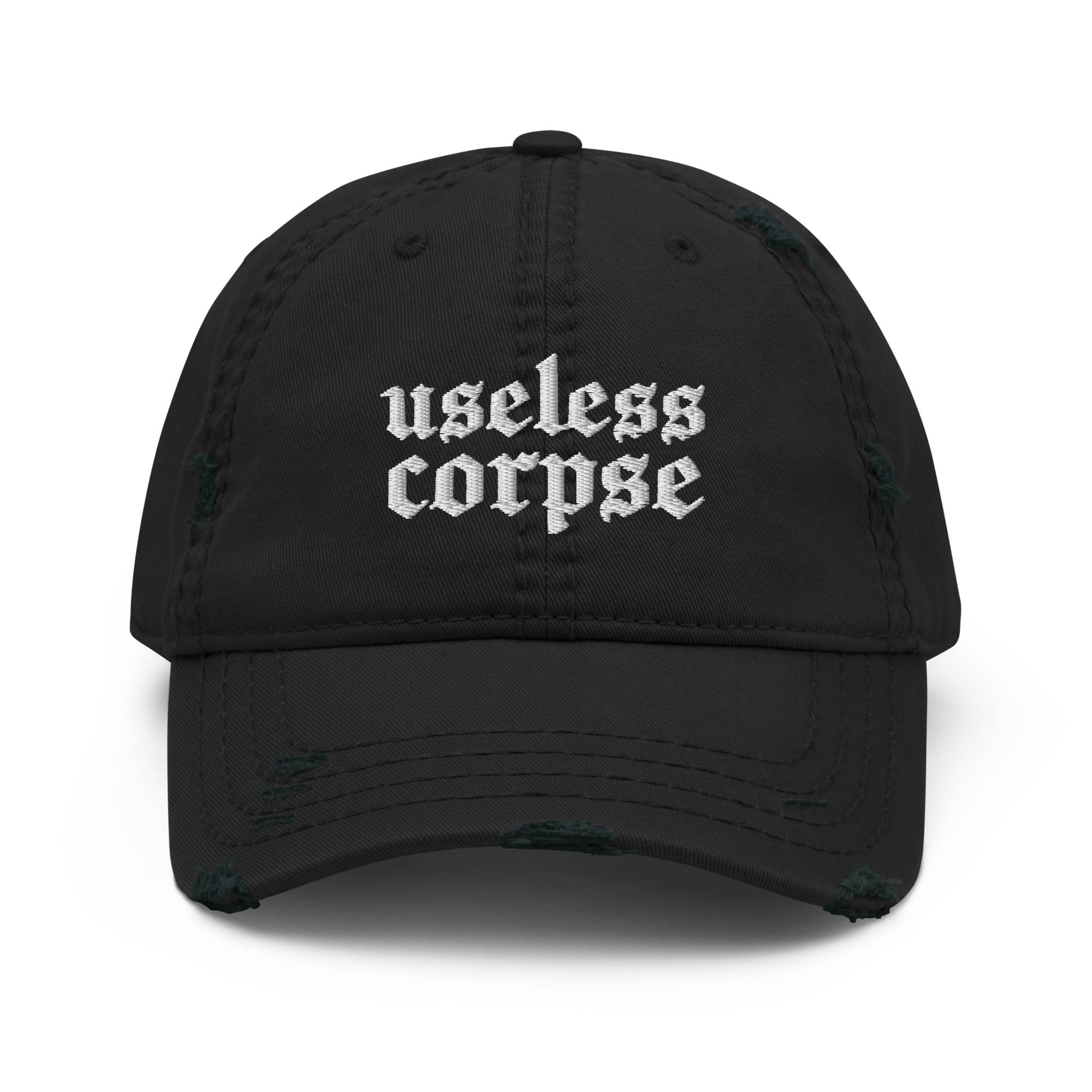 Useless Corpse Gothic Distressed Dad Cap