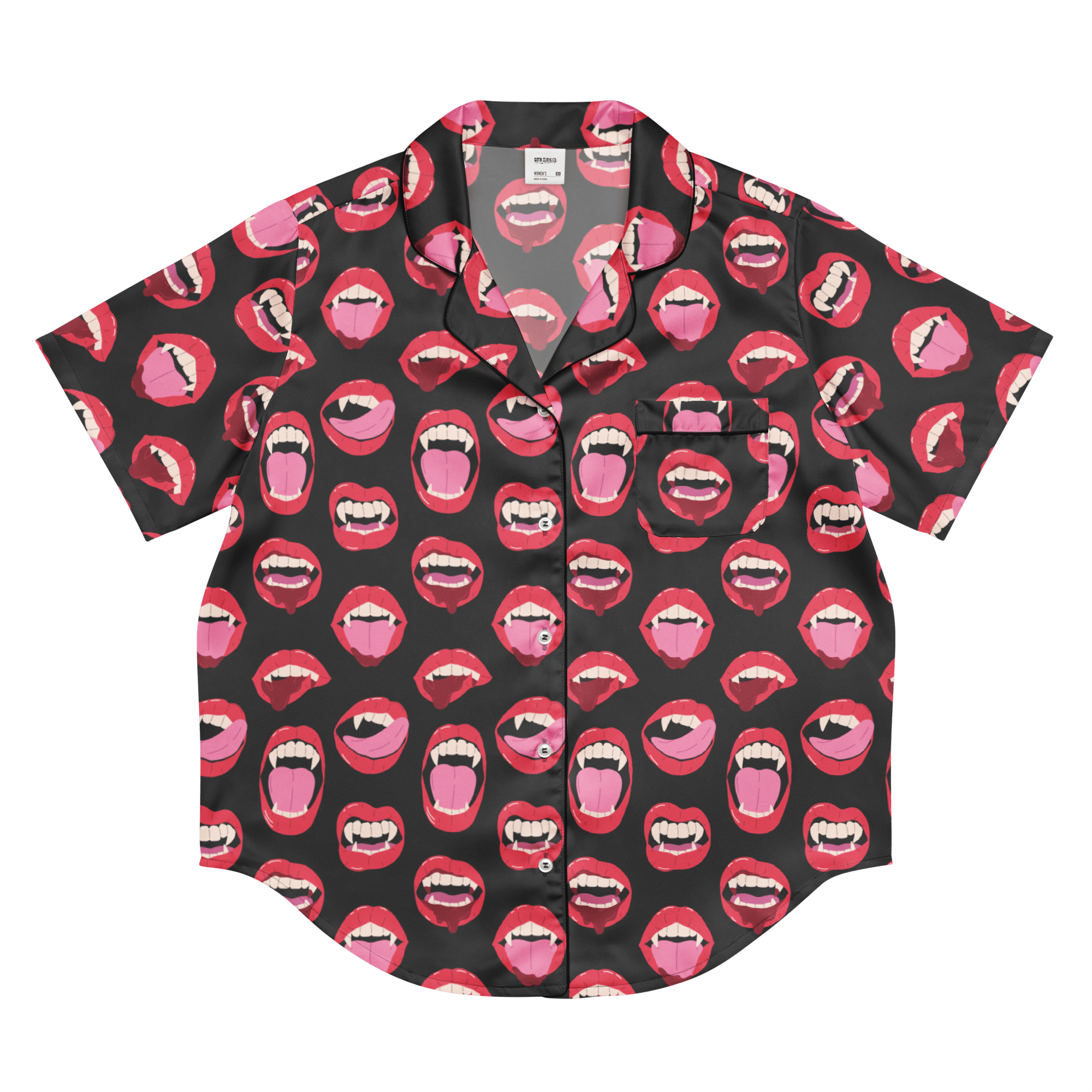 Vampire Kiss Silky Pajama Top