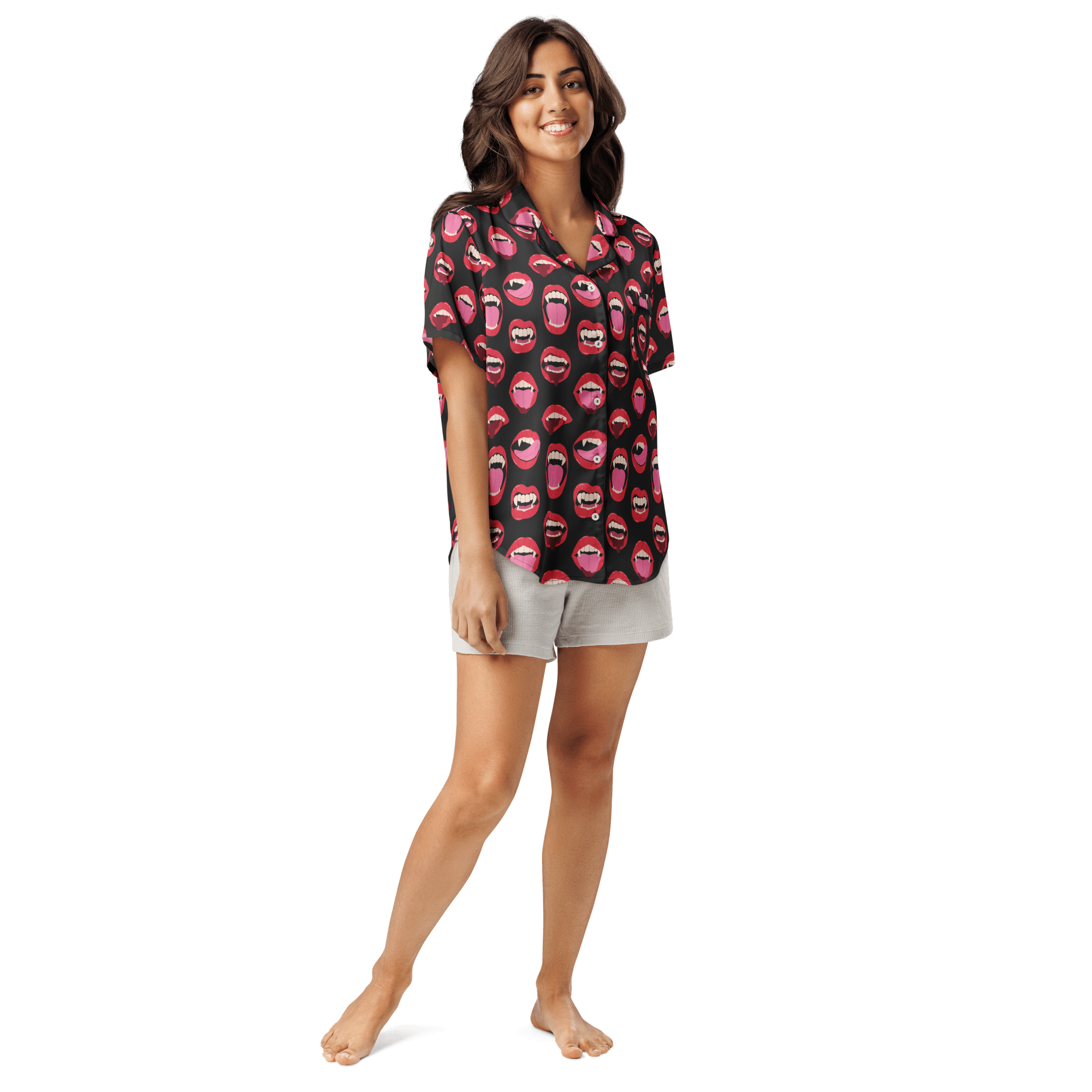 Vampire Kiss Silky Pajama Top