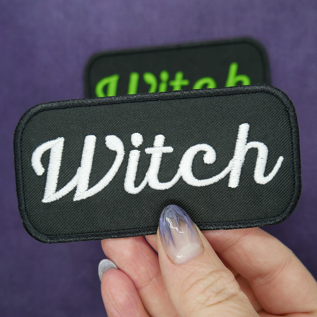 Witch Name Tag Iron On Patch