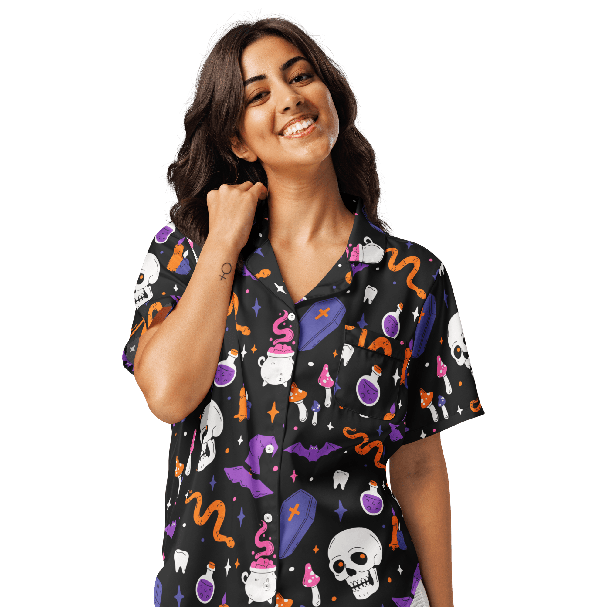 Witch's Whimsy Silky Pajama Top